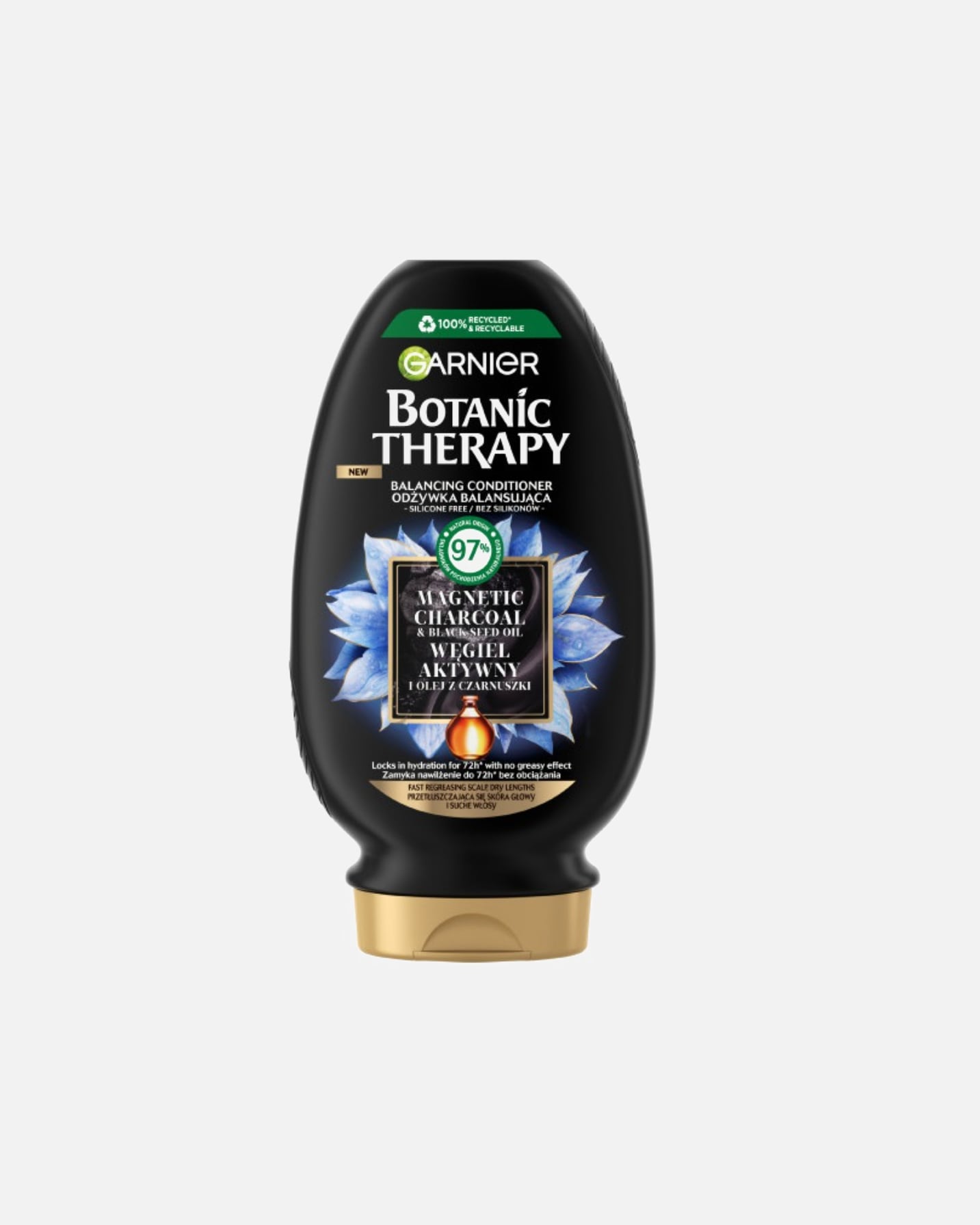 Odżywka do włosów do spłukiwania dla Kobieta Garnier Botanic Therapy Węgiel Aktywny i Olej z Czarnuszki 200 ml