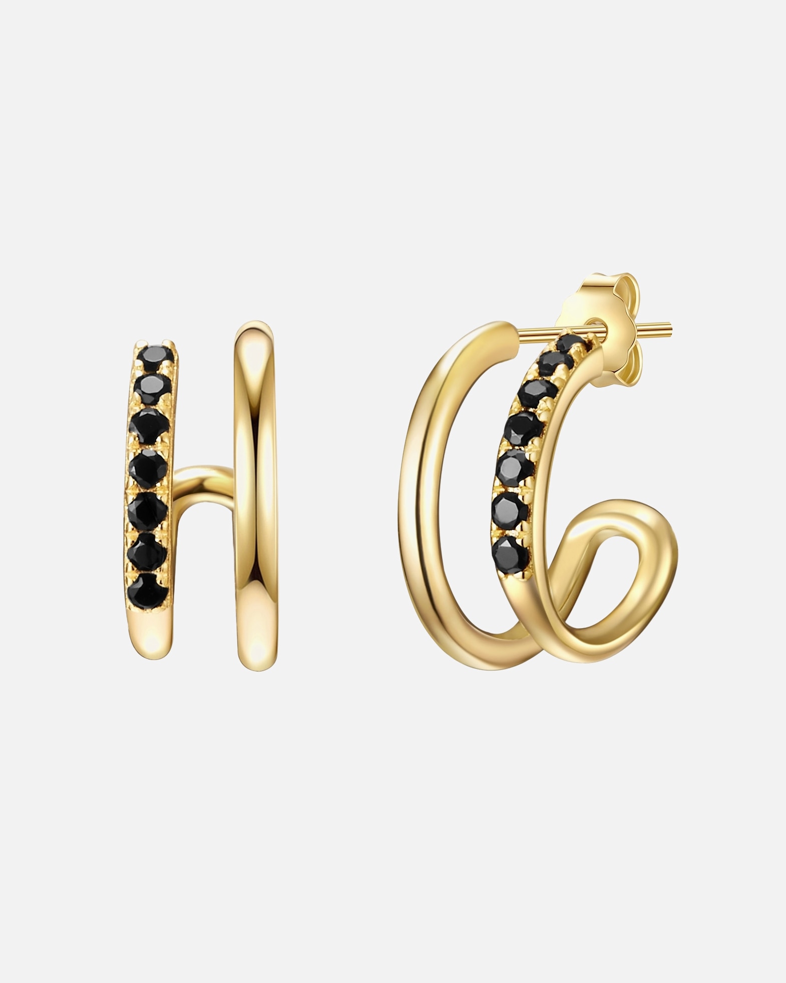 Obrączki dla Kobieta Srebrne kolczyki kreole srebro wysokiej próby Spinel żółte złoto 13,7 mm