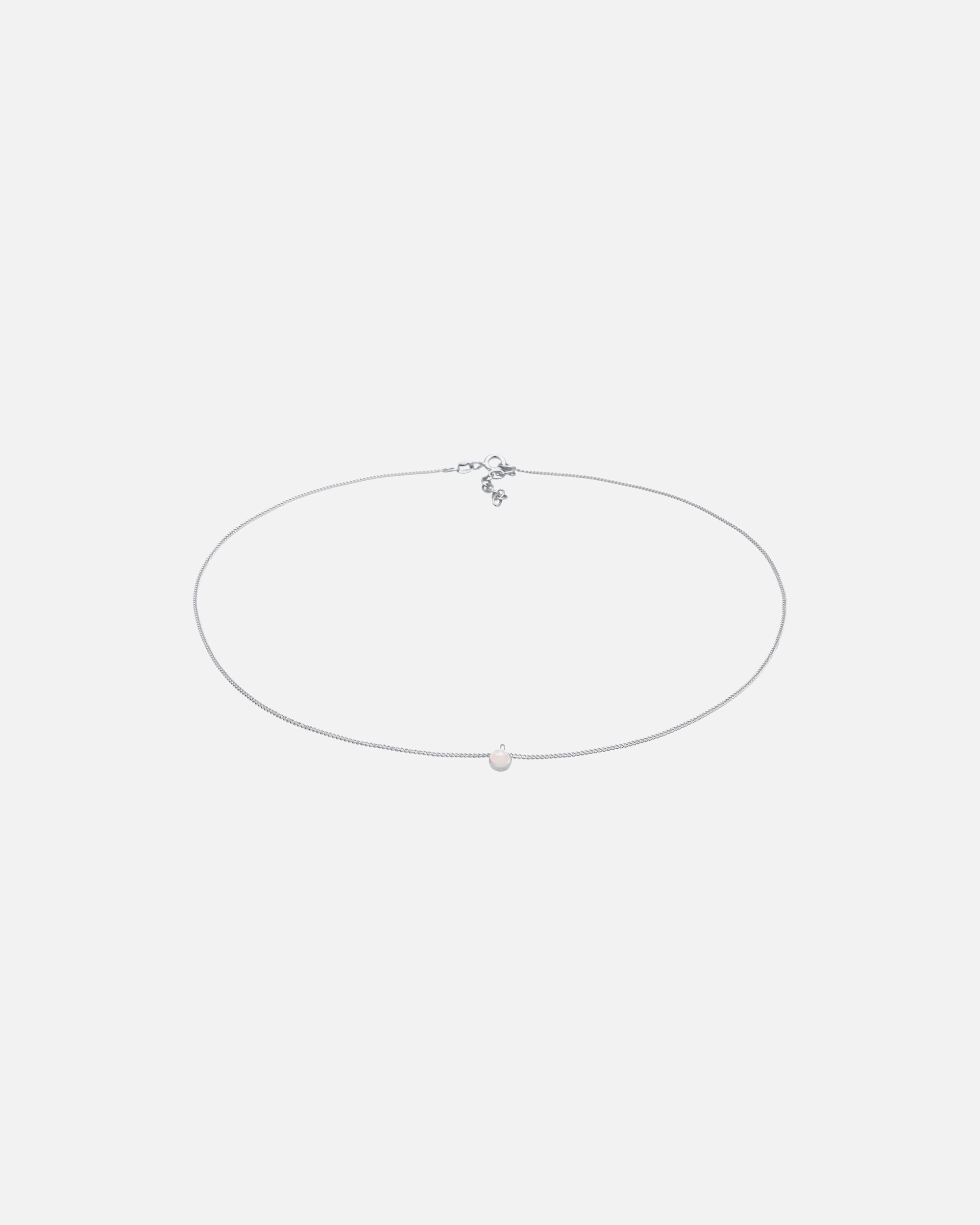 Naszyjnik dla Kobieta Elli Damski Choker soliter Basic Classic z różowym kwarcem w srebrze 925 Sterling Silver 36