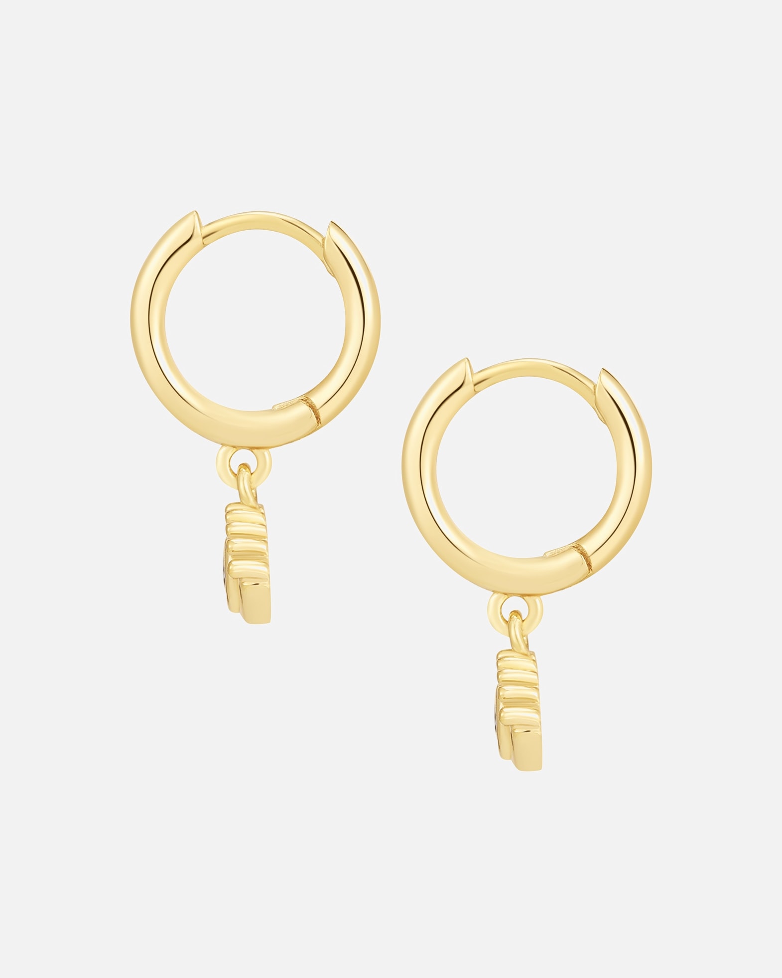 Obrączki dla Kobieta Glanzstücke München Kolczyki Wszechwidzace oko z Srebro wysokiej próby w Żółte złoto 18,1 mm