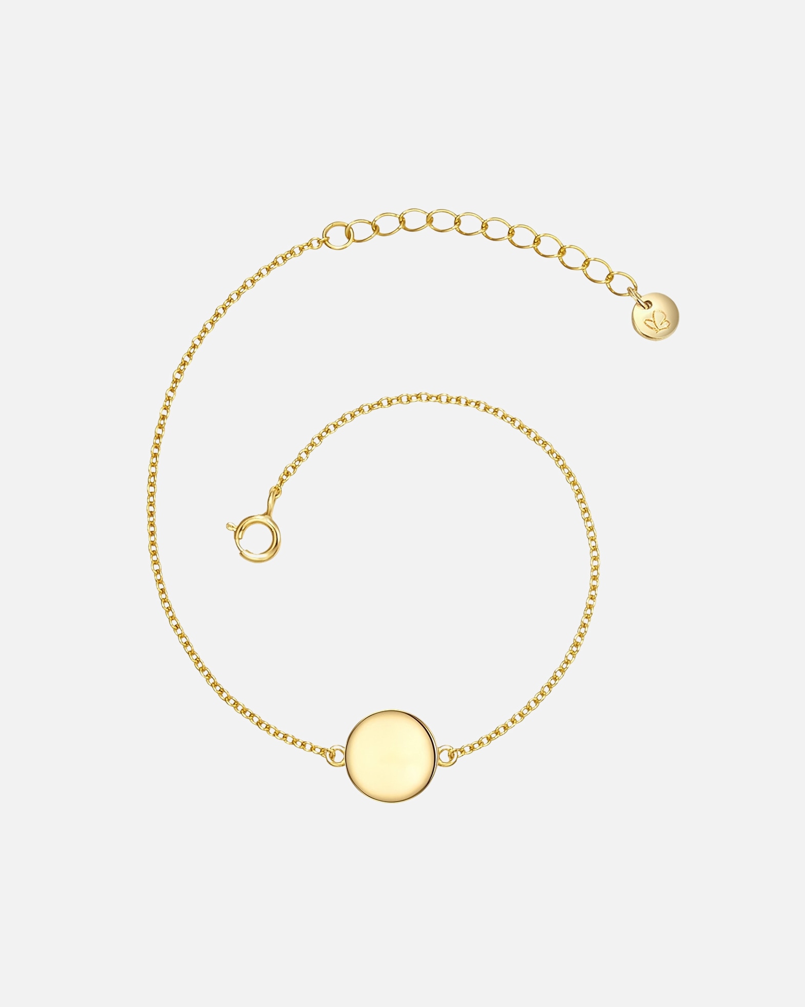 Bransoletka dla Kobieta Glanzstücke München Bransoletka Okrag z Srebro wysokiej próby w Żółte złoto 17,0 cm Basislänge + 3,5 cm Verlängerung