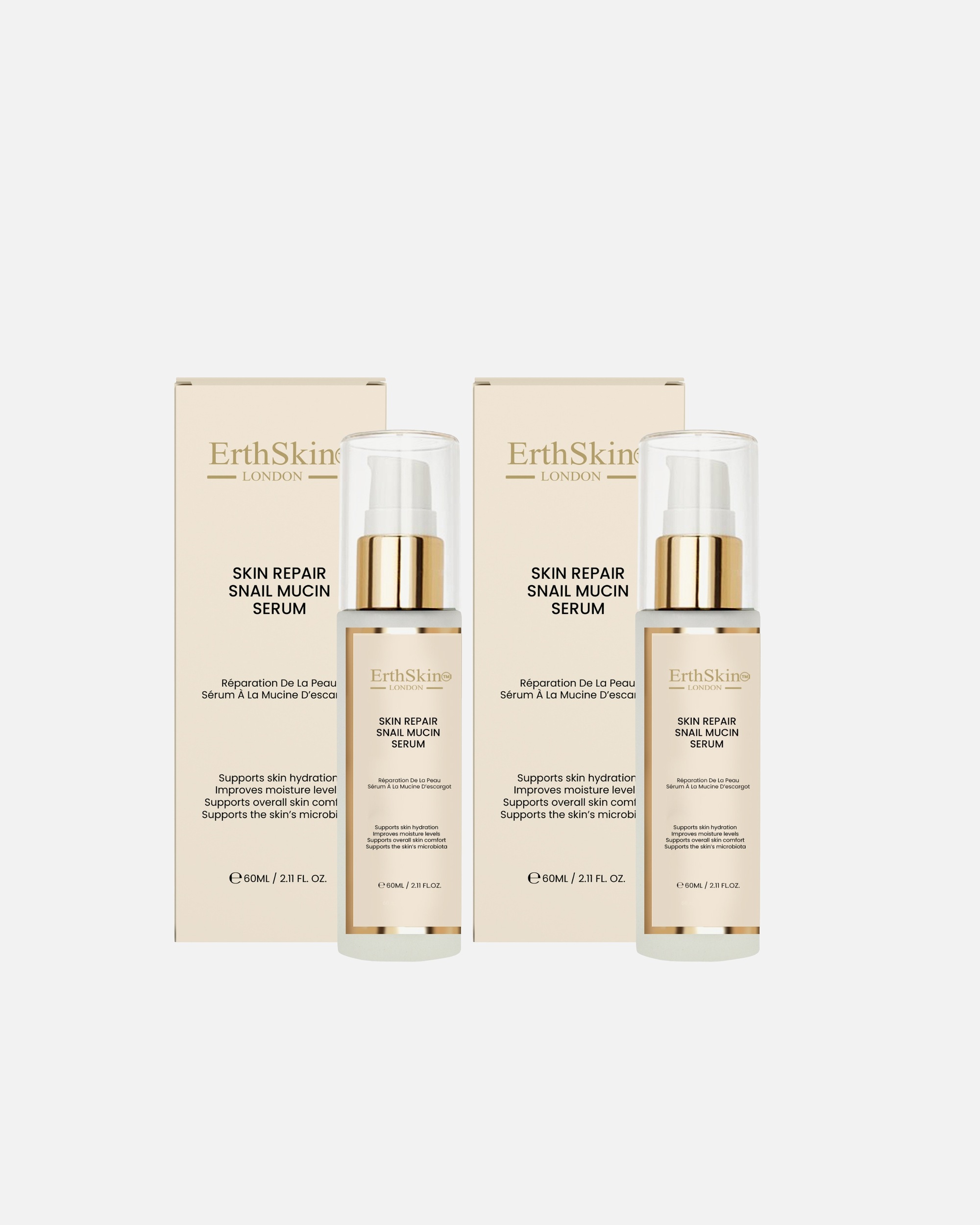 dla Unisex ErthSkin London 2x Serum ze ślimakiem do naprawy skóry 1 sztukaka