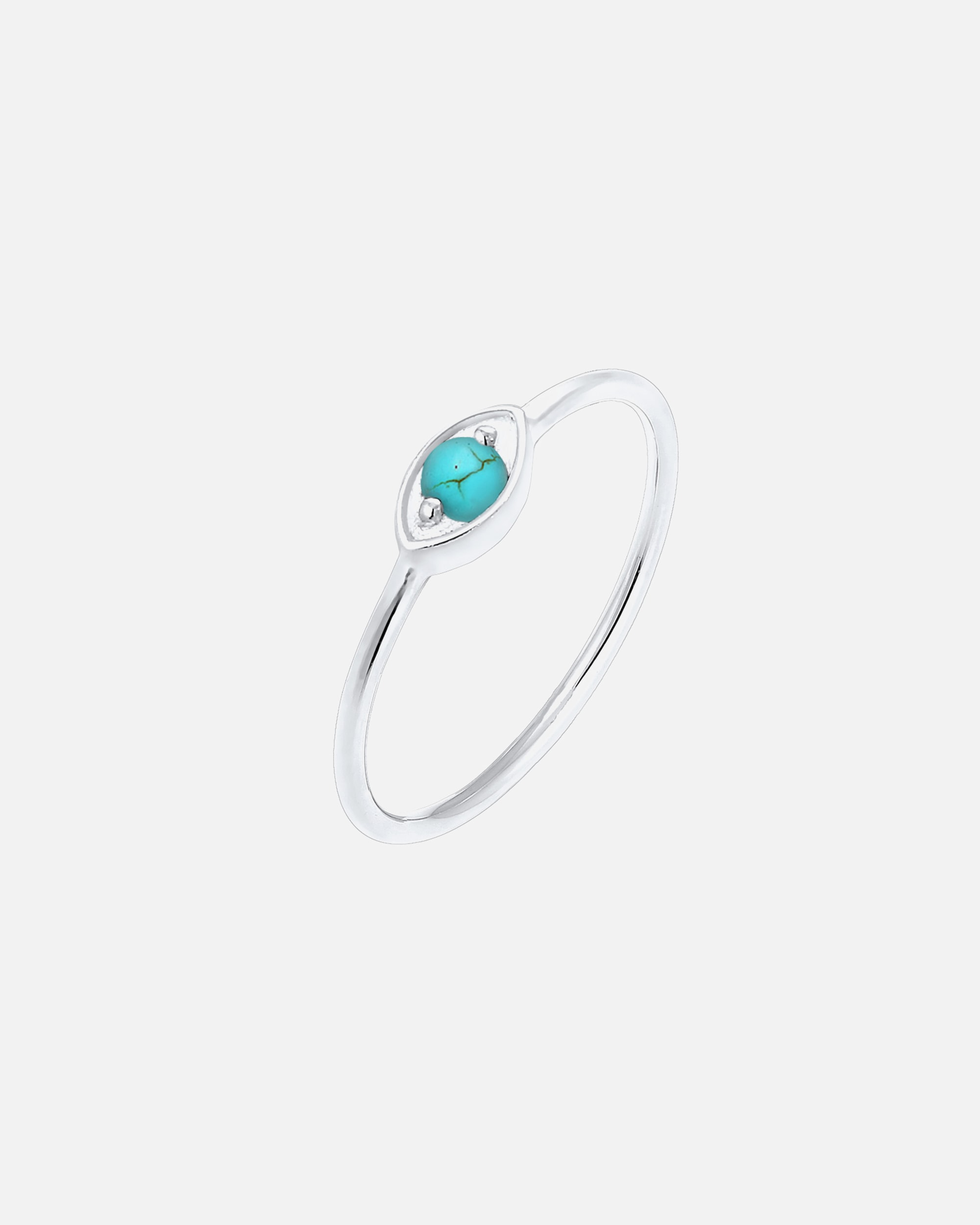 Pierścionek dla Kobieta Elli Damski Talizman Złe Oko z Howlitem w srebro 925 Sterling Silver pozłacane 52