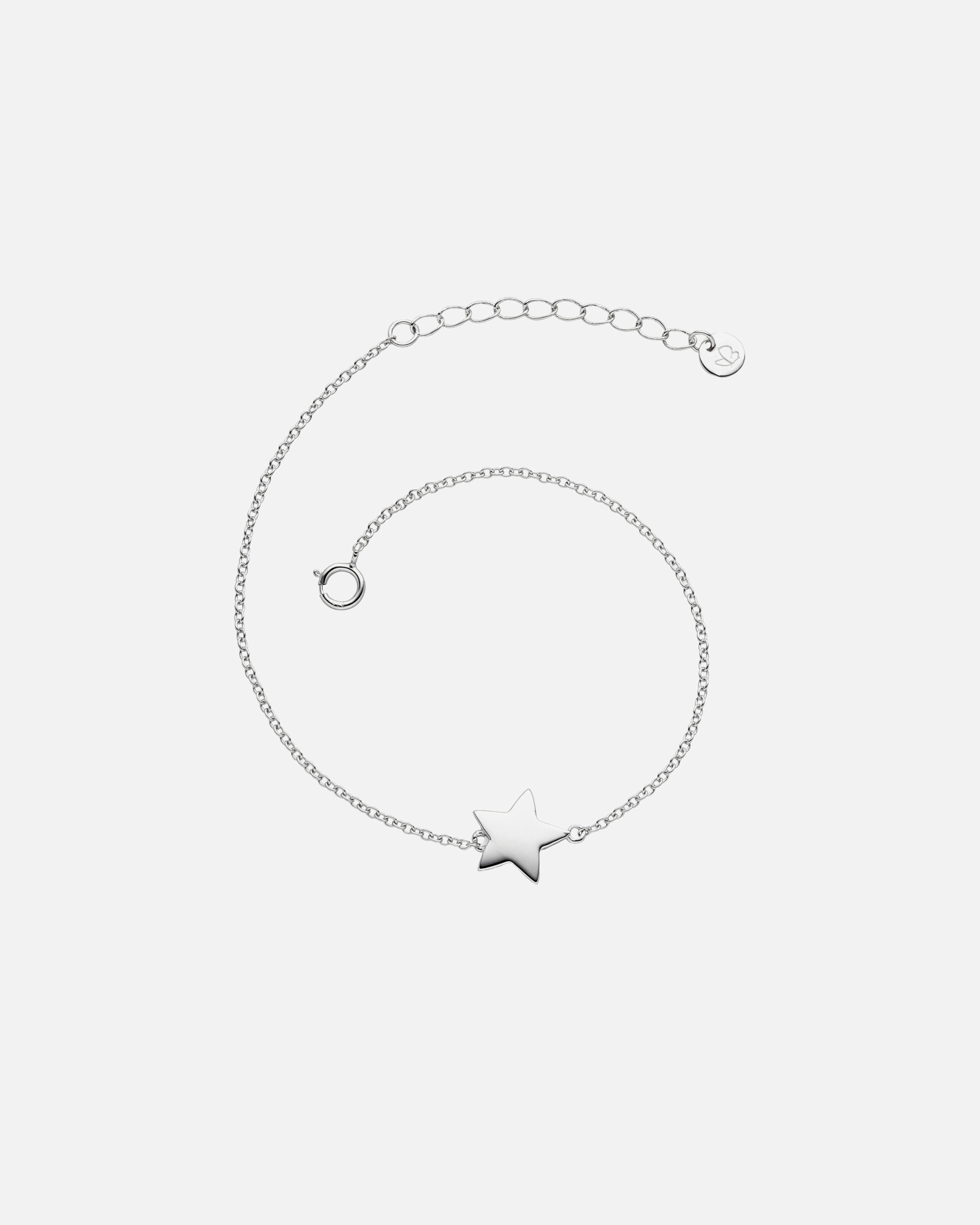 Bransoletka dla Kobieta Glanzstücke München Srebrna bransoleta Gwiazda srebro wysokiej próby srebrny 17,0 cm Basislänge + 3,0 cm Verlängerung