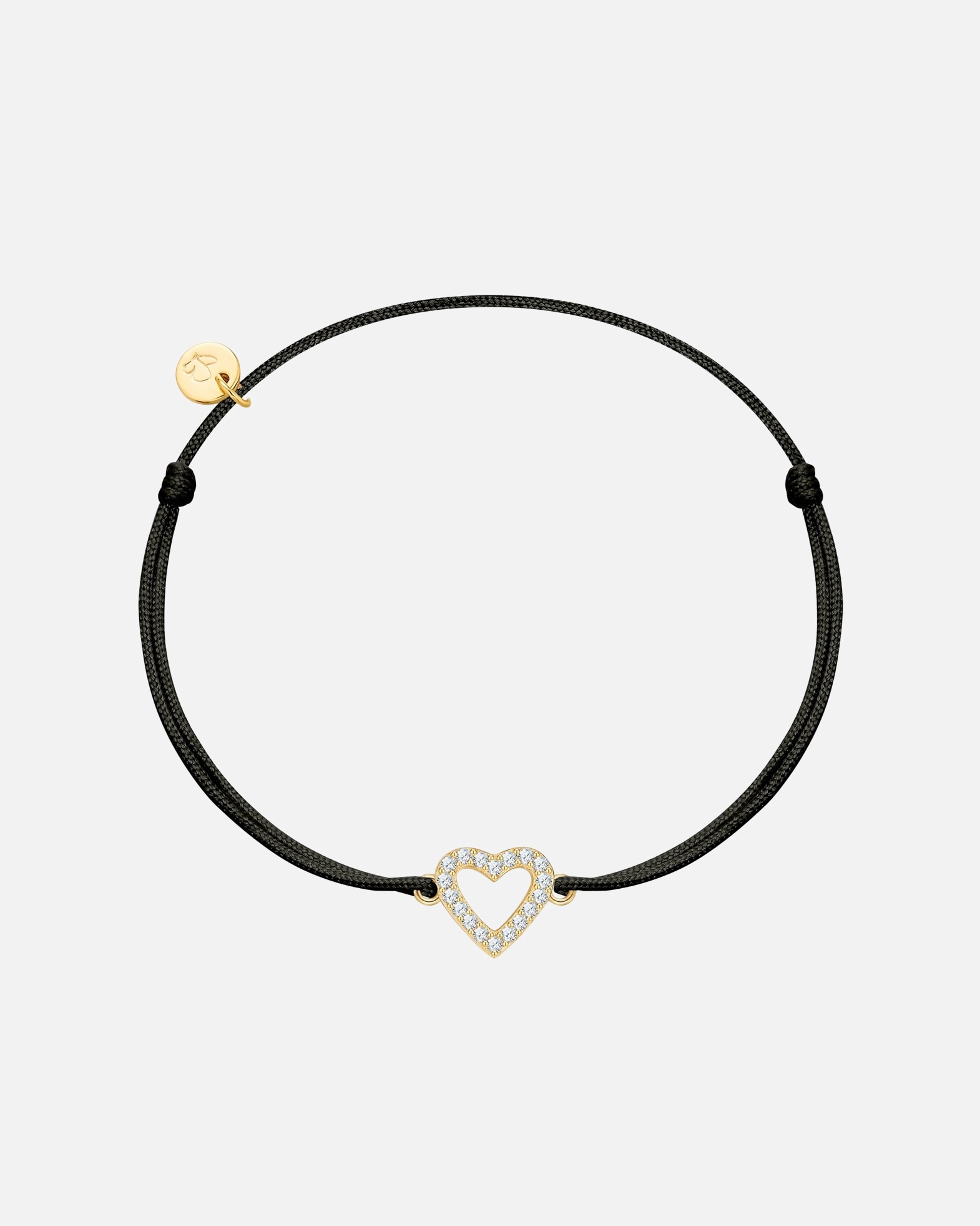 Bransoletka dla Kobieta Glanzstücke München Bransoletka Serce Tkanina Żółte złoto 15,0 - 22,0 cm, flexibel einstellbar