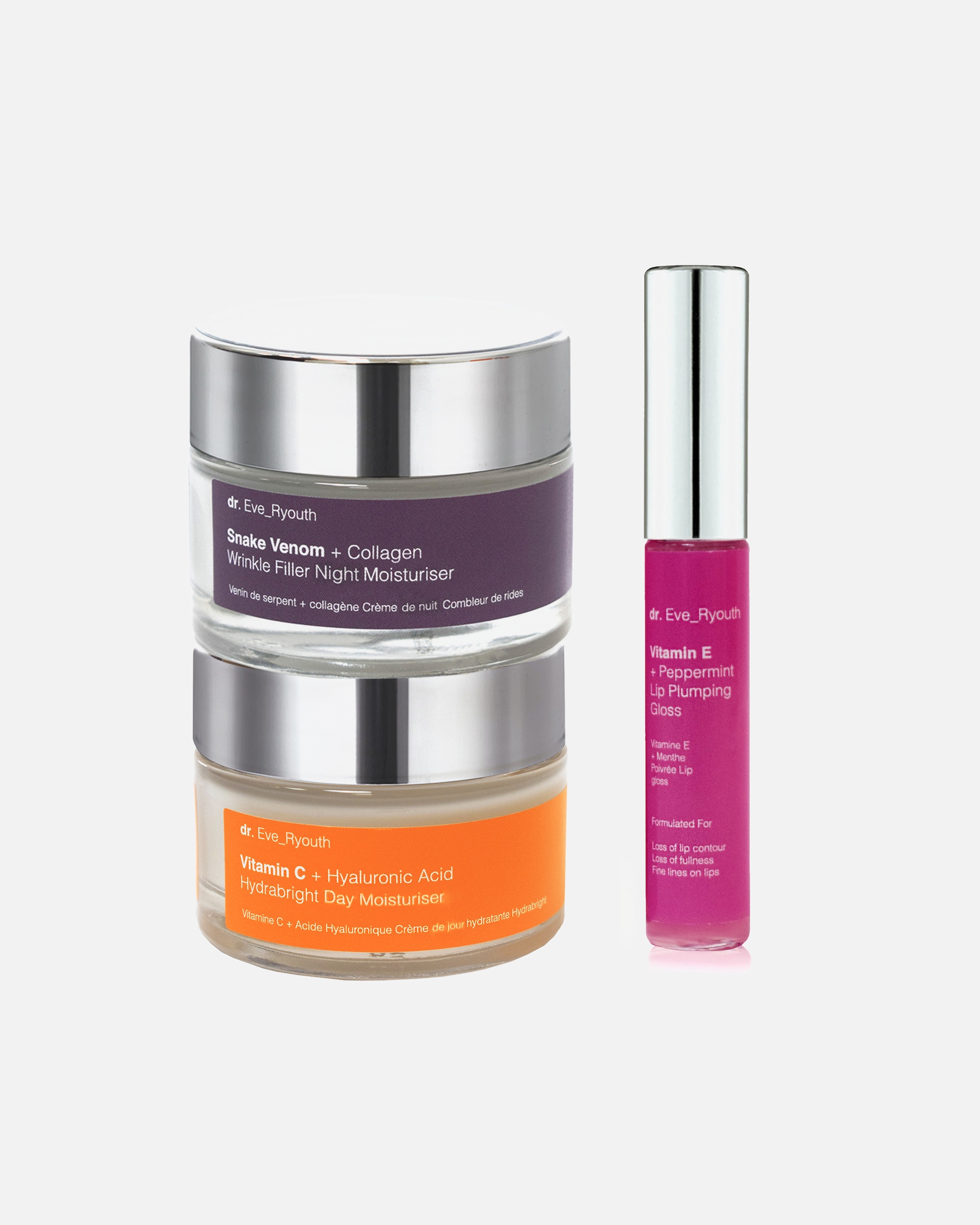 Zestaw do pielęgnacji twarzy dla Kobieta Dr. Eve_Ryouth Zestaw Bright Venom Lips 1 sztukaka
