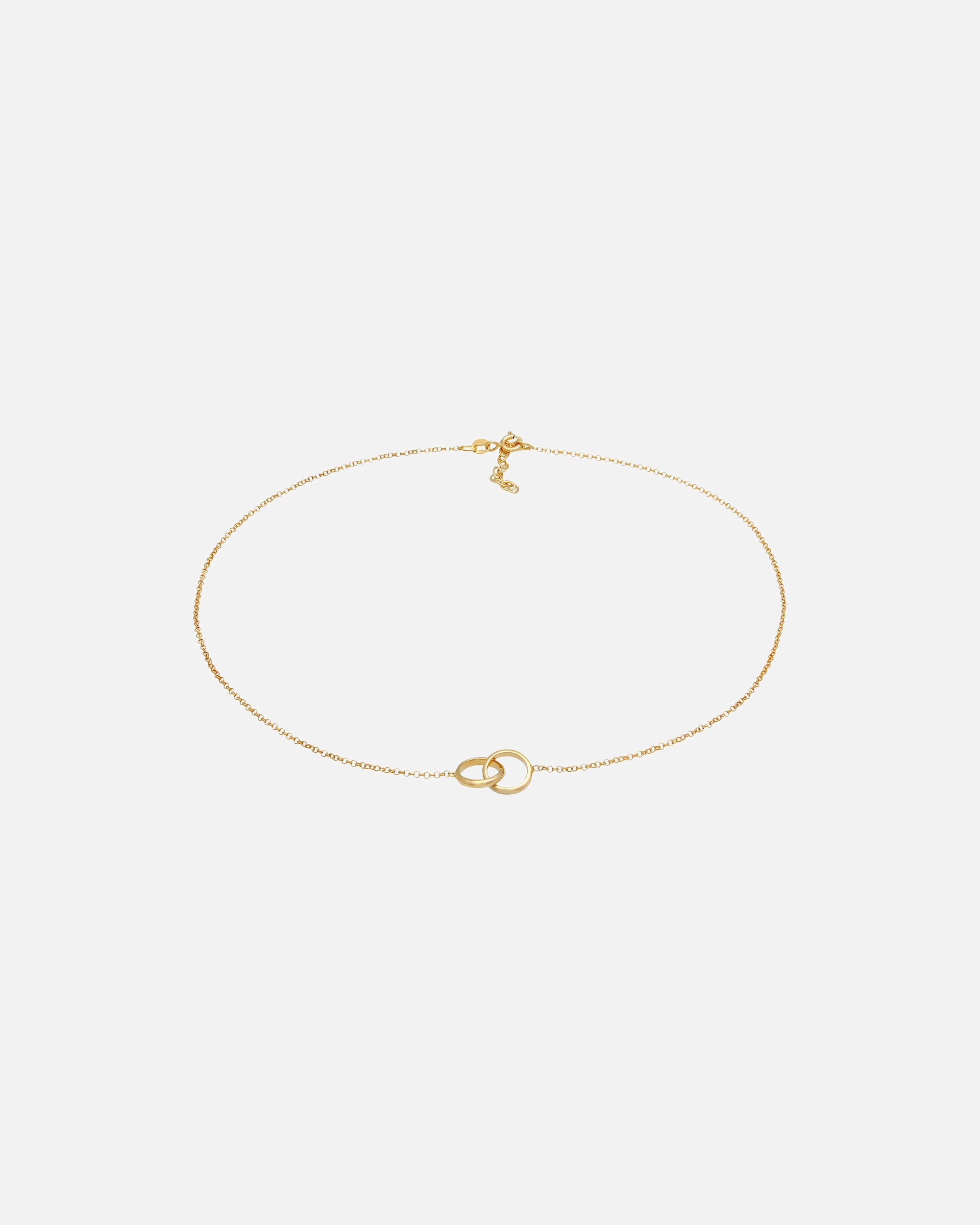 Naszyjnik dla Kobieta Elli Damski Choker Koło Minimalny Trend Basic w srebrze próby 925 Sterling Silver goldfarben