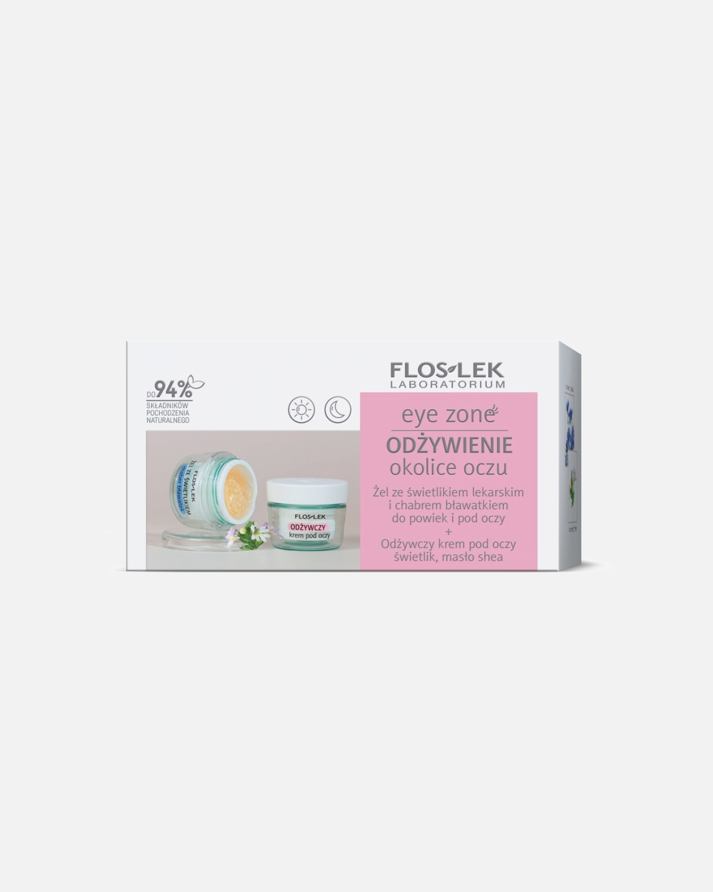 Zestaw do pielęgnacji twarzy dla Kobieta Floslek Eye Zone Set 2 szt