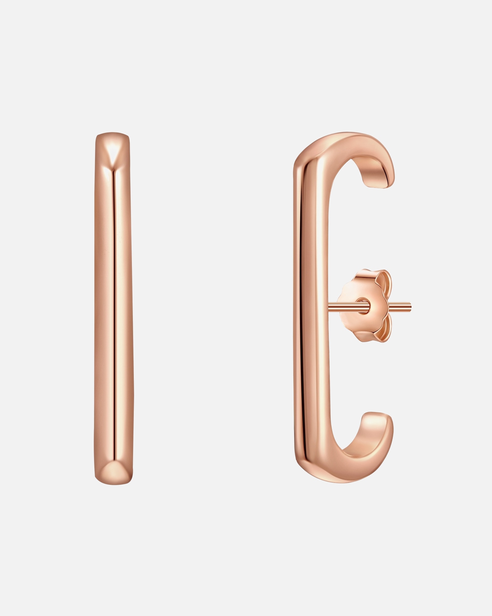 Kolczyki dla Kobieta Srebrne kolczyki sztyfty srebro wysokiej próby różowe złoto 24,1 mm