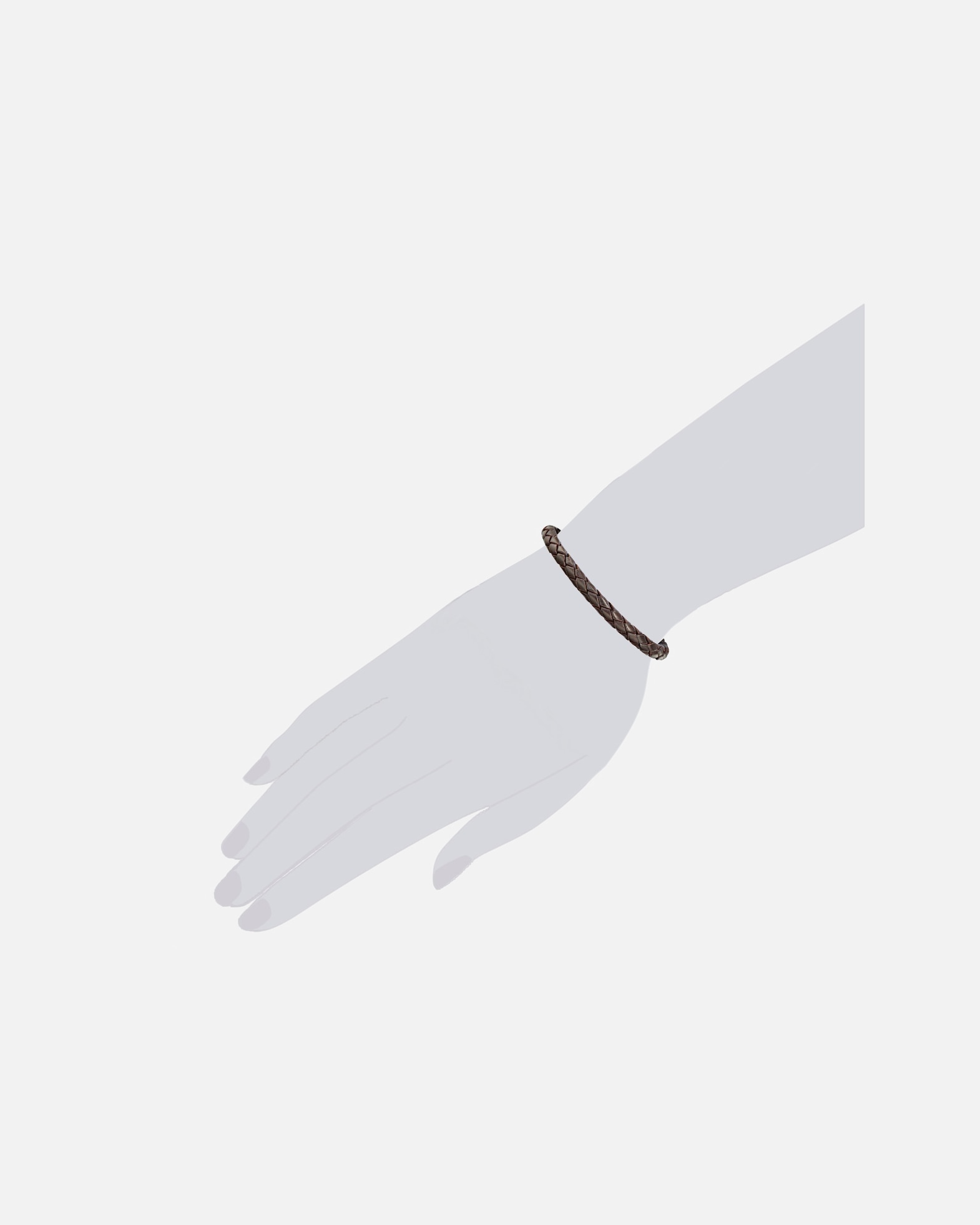 Bransoletka dla Kobieta Skórzana bransoletka Skóra naturalna ciemnobrązowy 21 cm