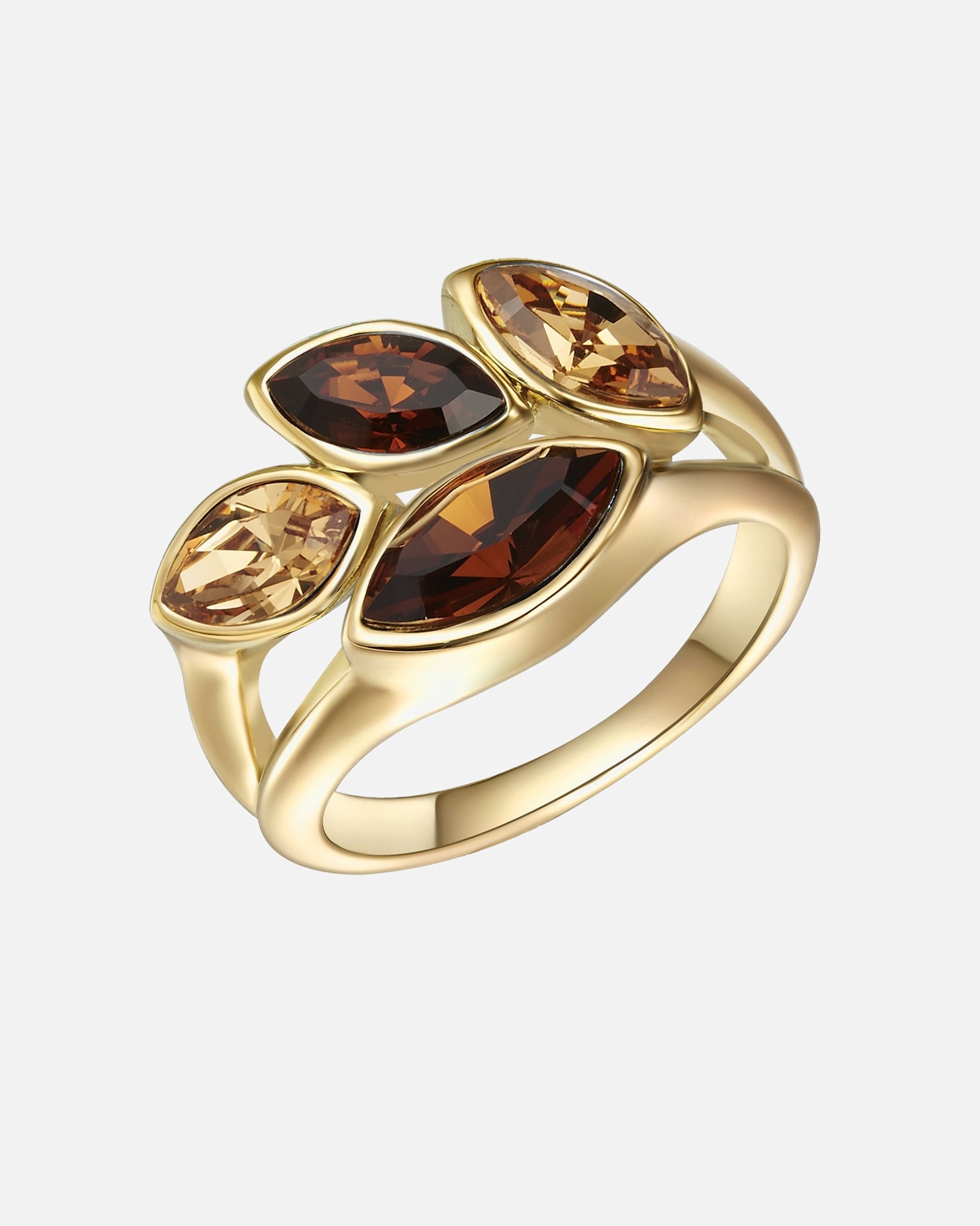 Pierścionek dla Kobieta Lulu & Jane Pierścionek Stop metali Żółte złoto 56