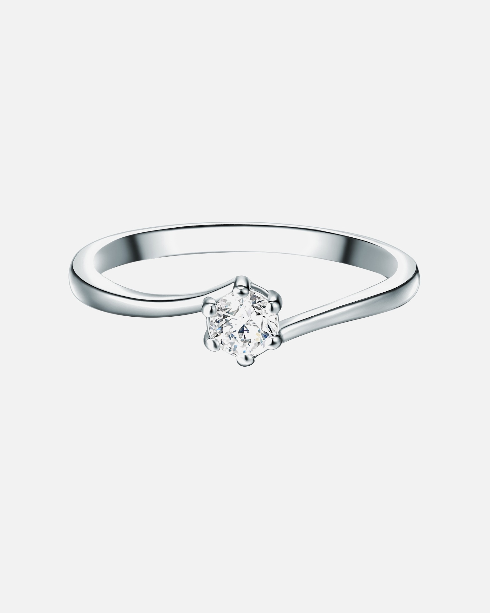 Pierścionek dla Kobieta Trilani Srebrny pierścionek srebro wysokiej próby Cyrkonia srebrny 47