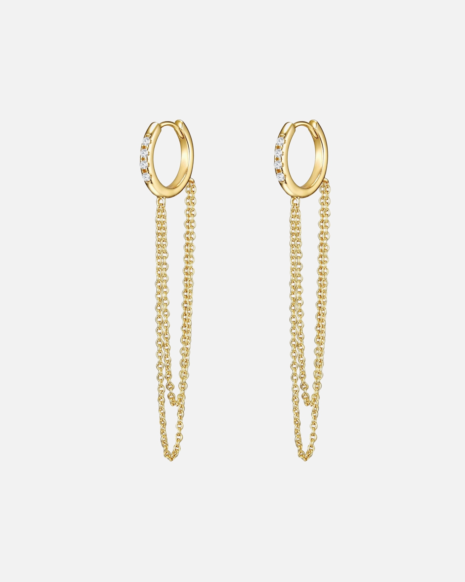 Obrączki dla Kobieta Glanzstücke München Srebrne kolczyki kreole srebro wysokiej próby Cyrkonia różowe złoto 62,0 mm