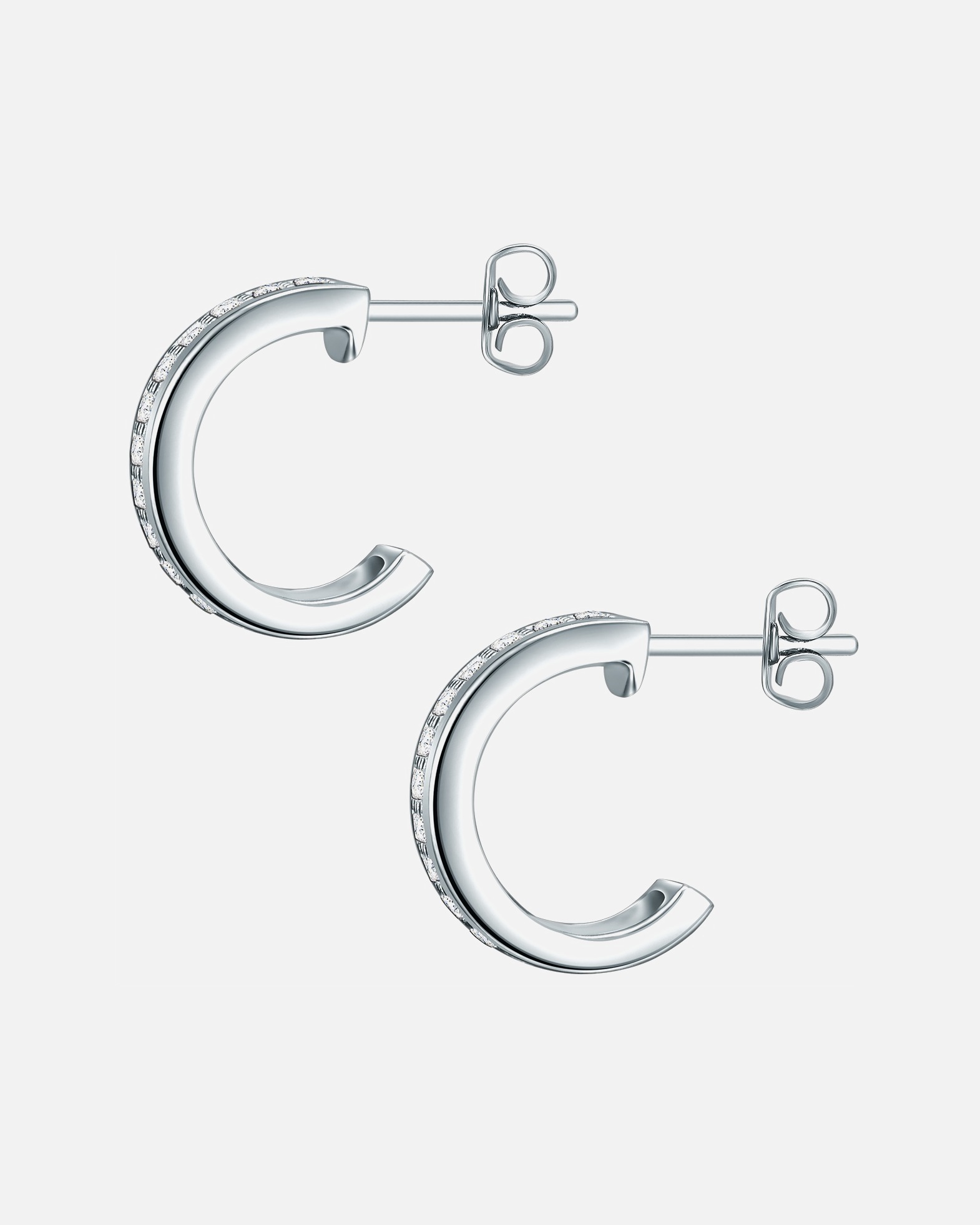 Obrączki dla Kobieta Rafaela Donata Srebrne kolczyki kreole srebro wysokiej próby Cyrkonia srebrny 14,4 mm