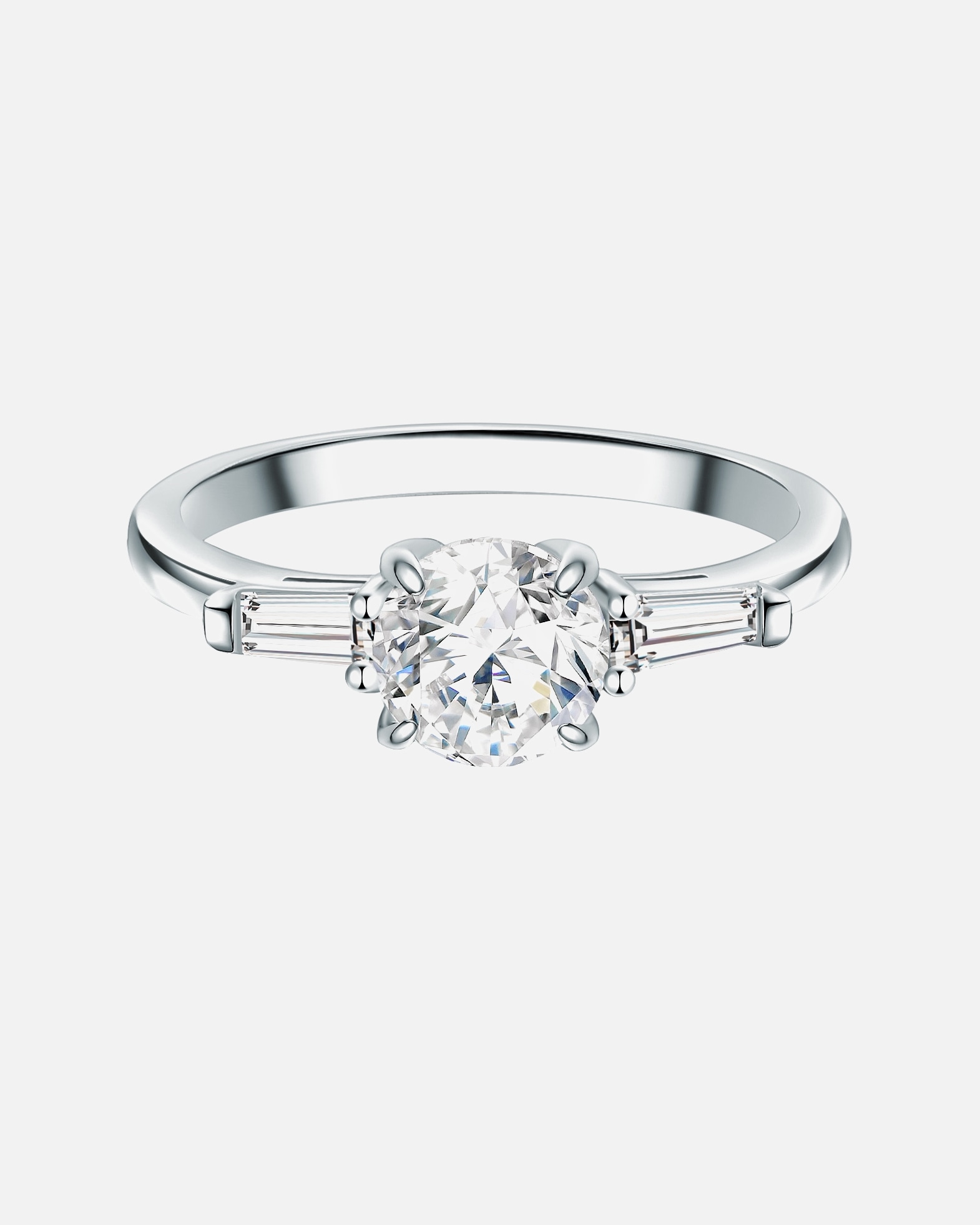 Pierścionek dla Kobieta Srebrny pierścionek srebro wysokiej próby Cyrkonia srebrny 60