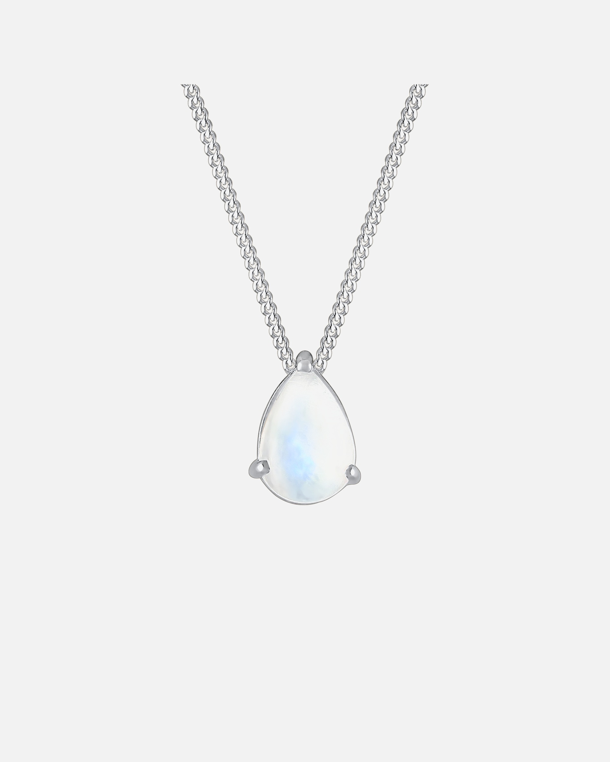 Naszyjnik dla Kobieta Elli Damska zawieszka kropla Elegant z kamienia księżycowego w pozłacanym srebrze 925 Sterling Silver 45