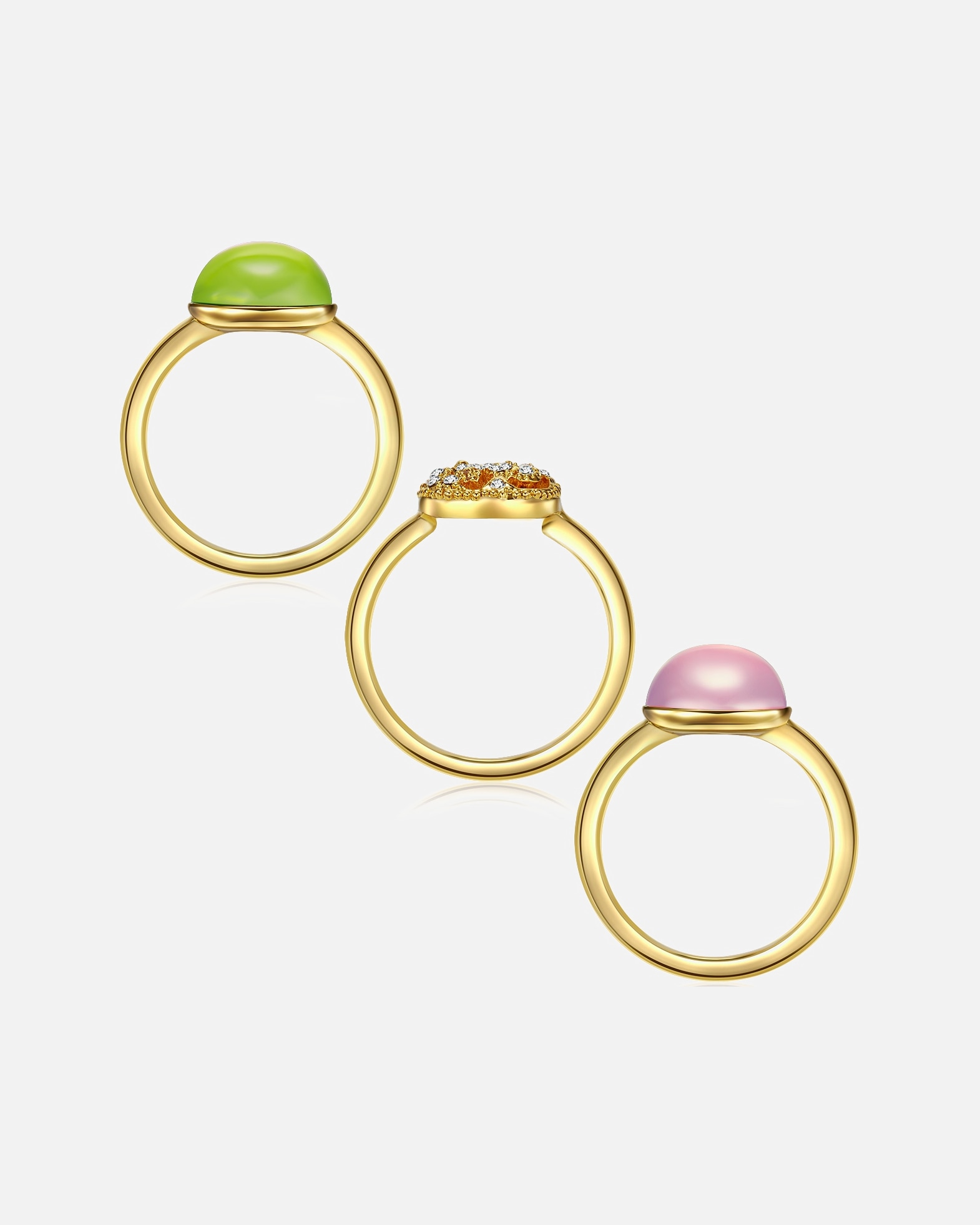 Pierścionek dla Kobieta Lulu & Jane Stop metali Zdobienie kryształkami Swarovski® 56