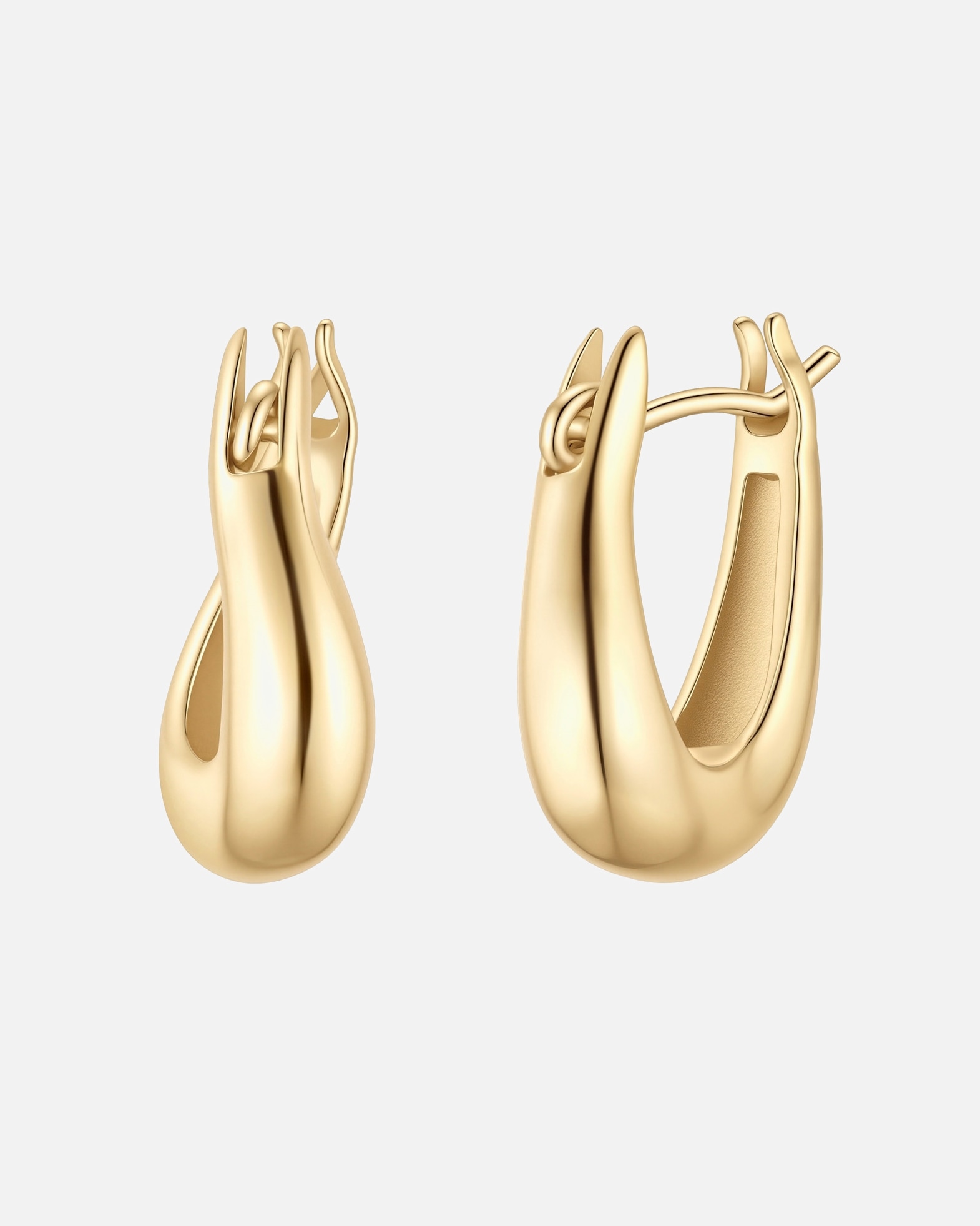 Obrączki dla Kobieta Glanzstücke München Kolczyki kola ze srebra próby 925 w kolorze zlotym 15,9 mm