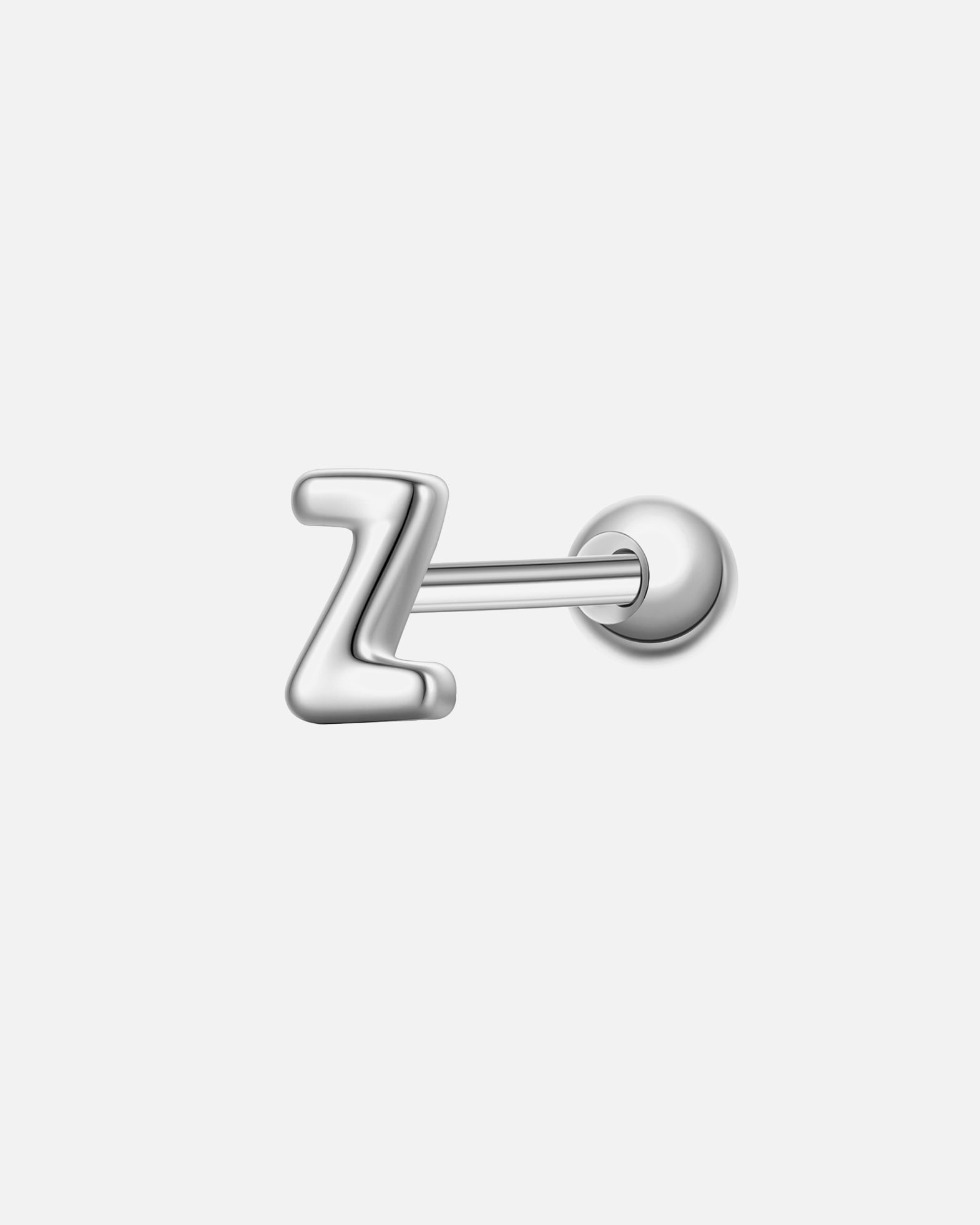 Kolczyki dla Kobieta Glanzstücke München Piercing Litera Z ze srebra próby 925 w kolorze srebrnym 3,9 mm