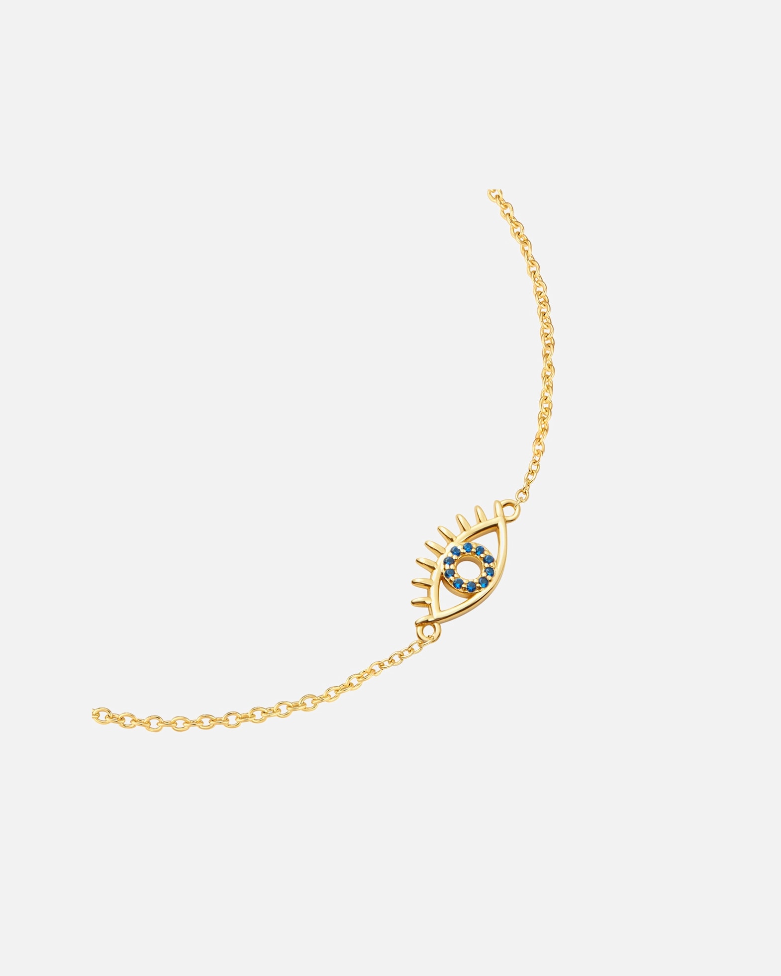 Bransoletka dla Kobieta Glanzstücke München Bransoletka Wszechwidzace oko z Srebro wysokiej próby w Żółte złoto 17,0 cm Basislänge + 3,0 cm Verlängerung