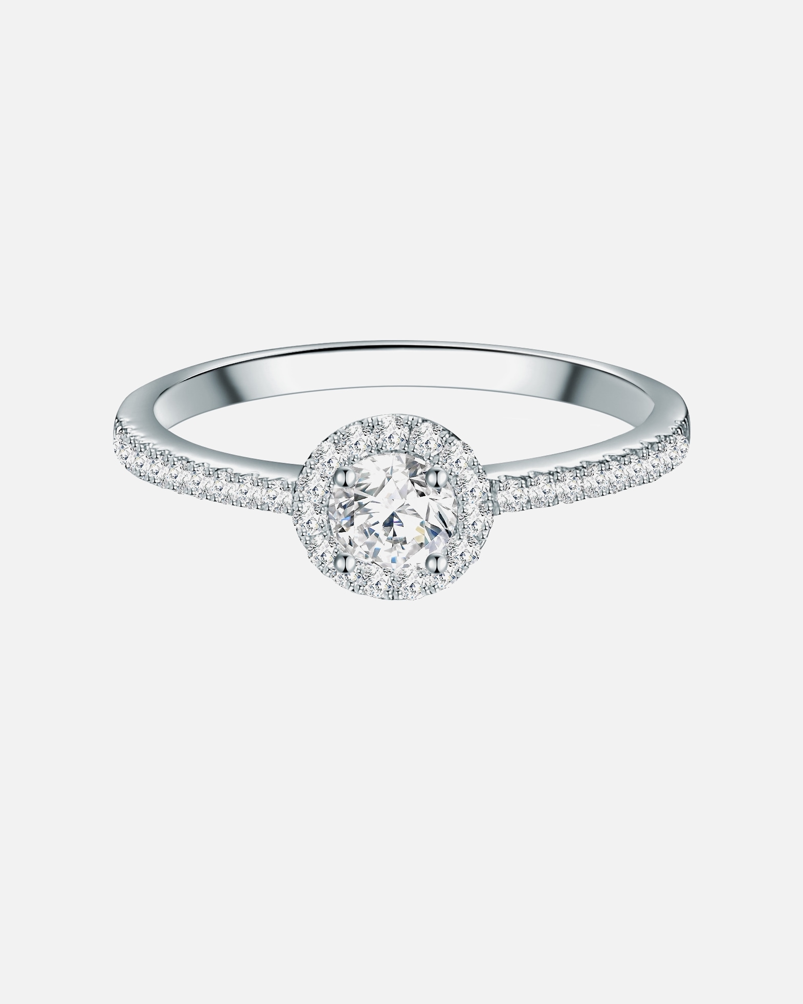 Pierścionek dla Kobieta Srebrny pierścionek srebro wysokiej próby Cyrkonia srebrny 62