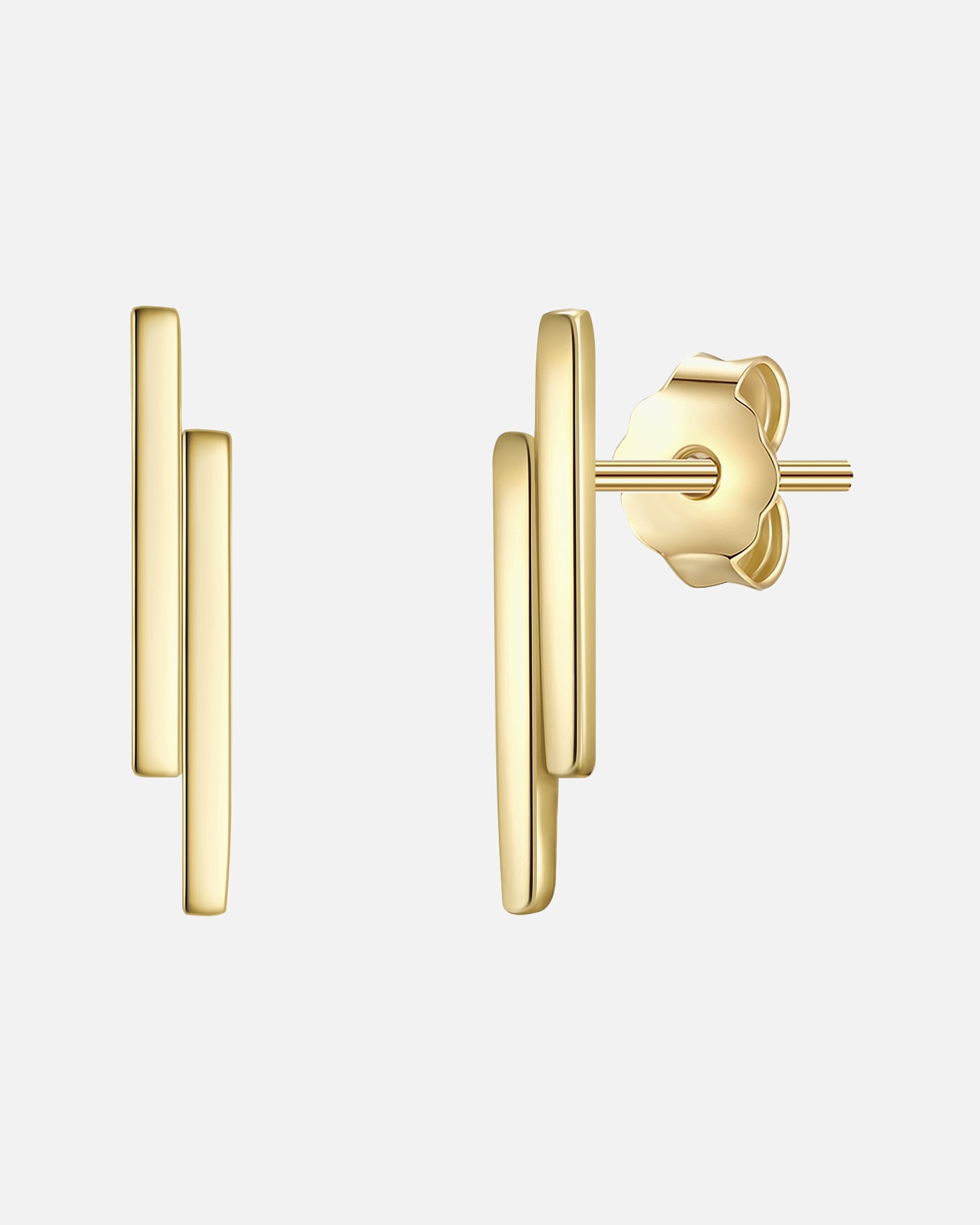 Kolczyki dla Kobieta Glanzstücke München Srebrne kolczyki sztyfty srebro wysokiej próby żółte złoto 11,5 mm