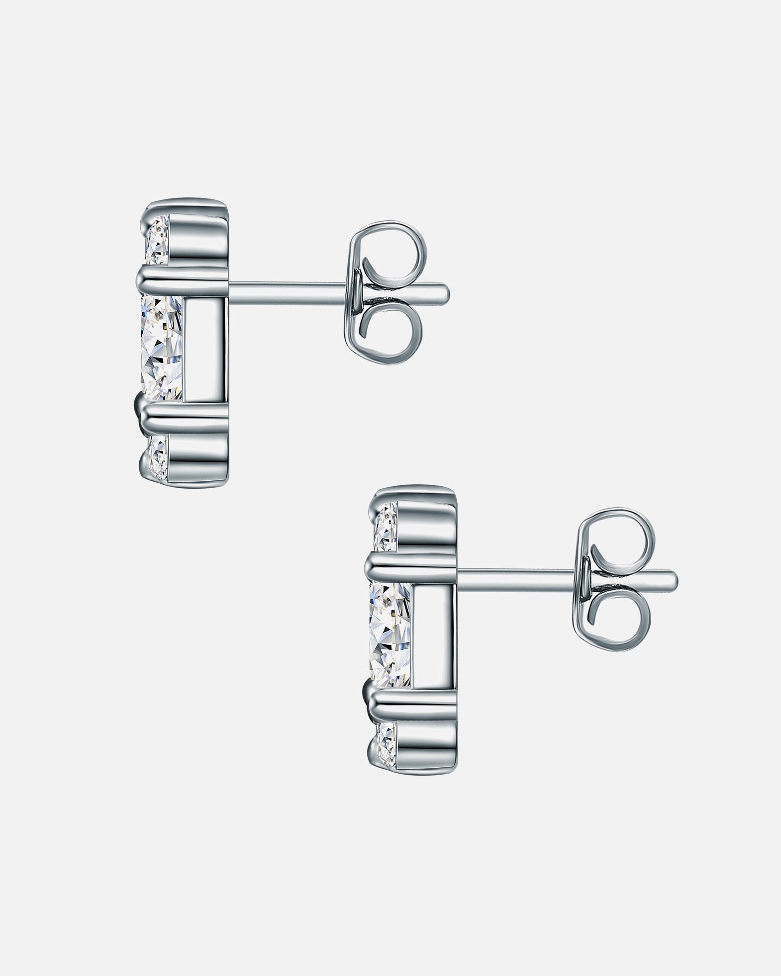 Kolczyki dla Kobieta Trilani Srebrne kolczyki sztyfty srebro wysokiej próby Cyrkonia srebrny 11,1 mm