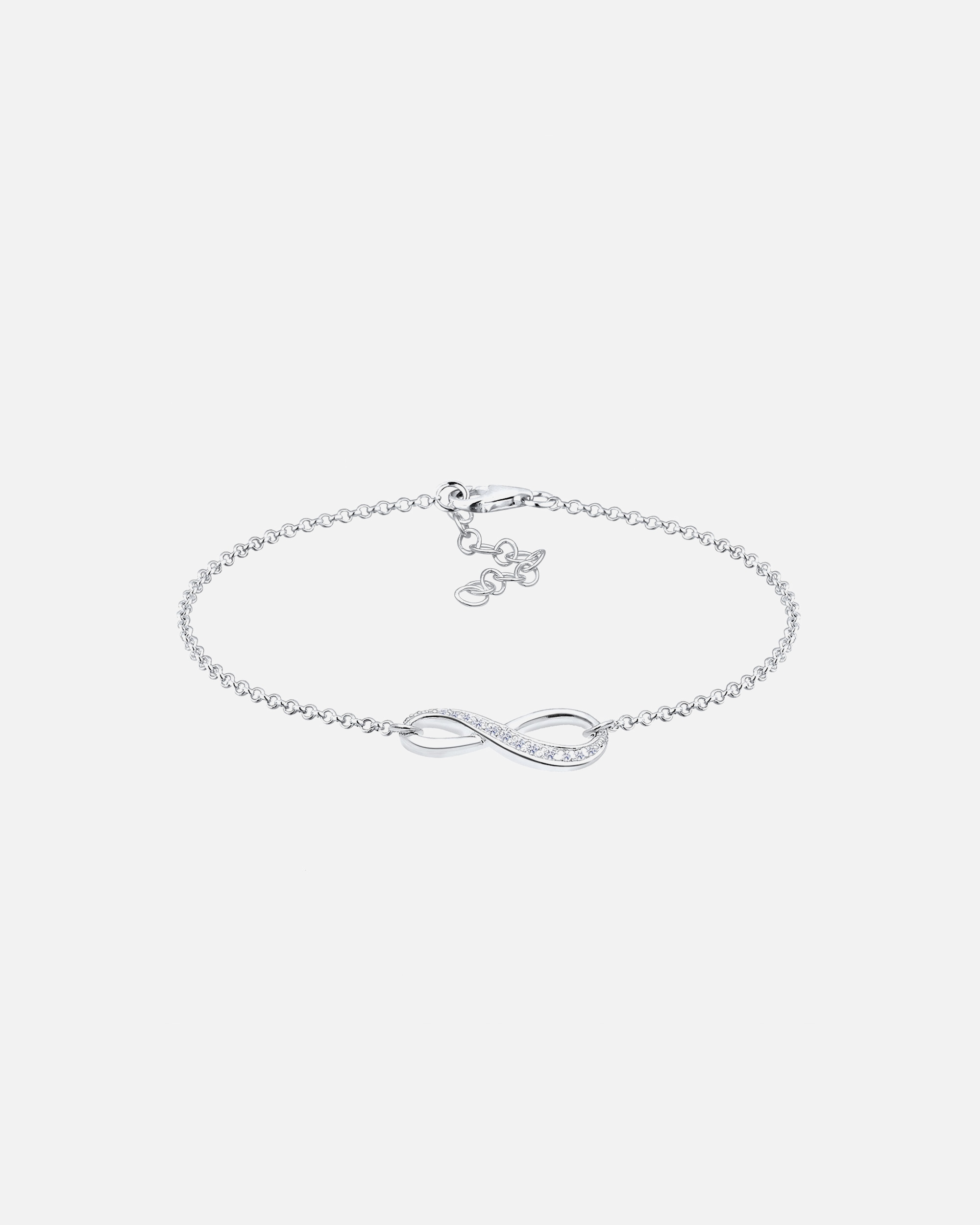 Bransoletka dla Kobieta Elli Damski symbol nieskończoności z kryształami cyrkonii, srebro próby 925 Sterling Silver 18
