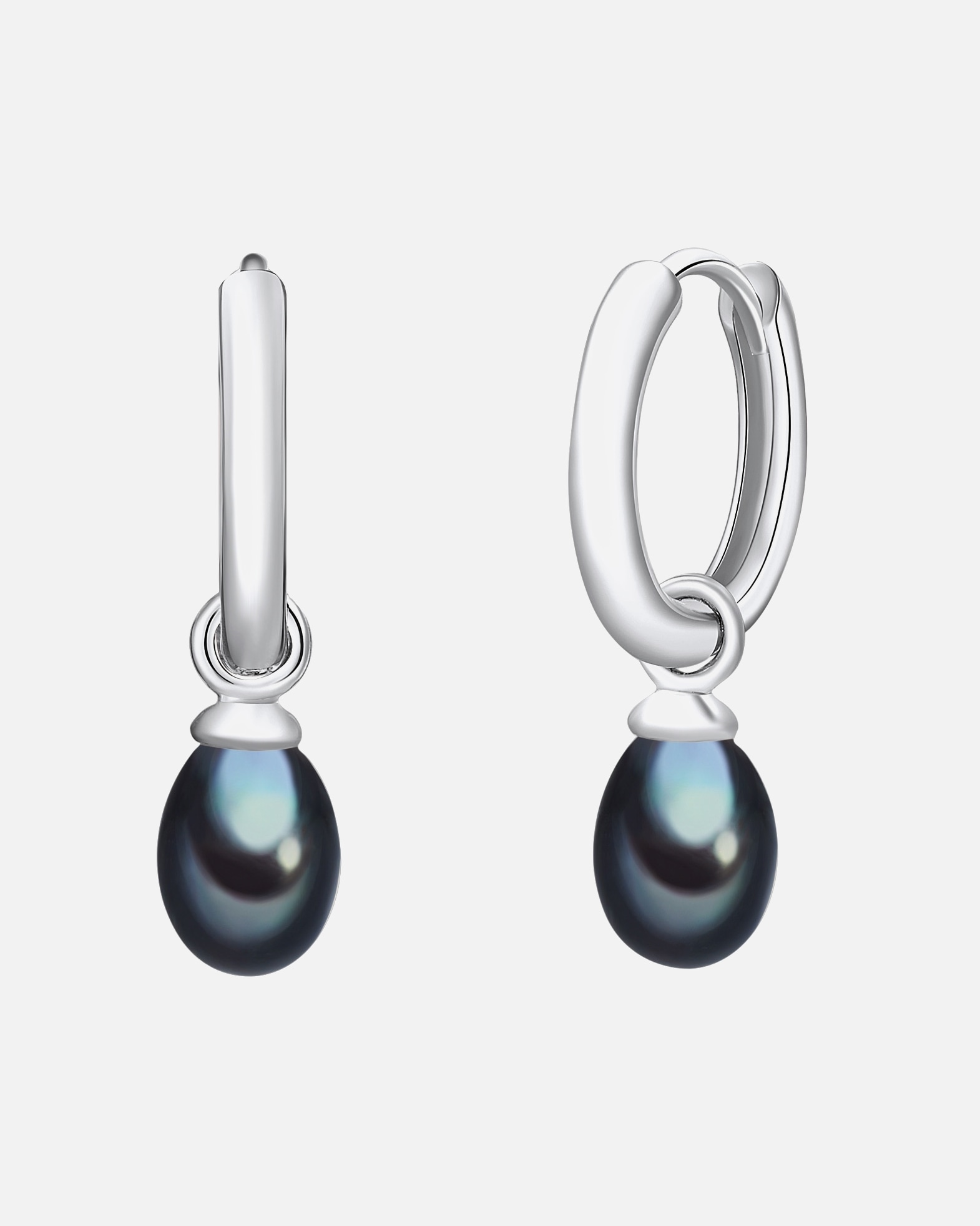 Obrączki dla Kobieta Valero Pearls Kreole z perłą srebro wysokiej próby Perła hodowlana słodkowodna srebrny 26,2 mm