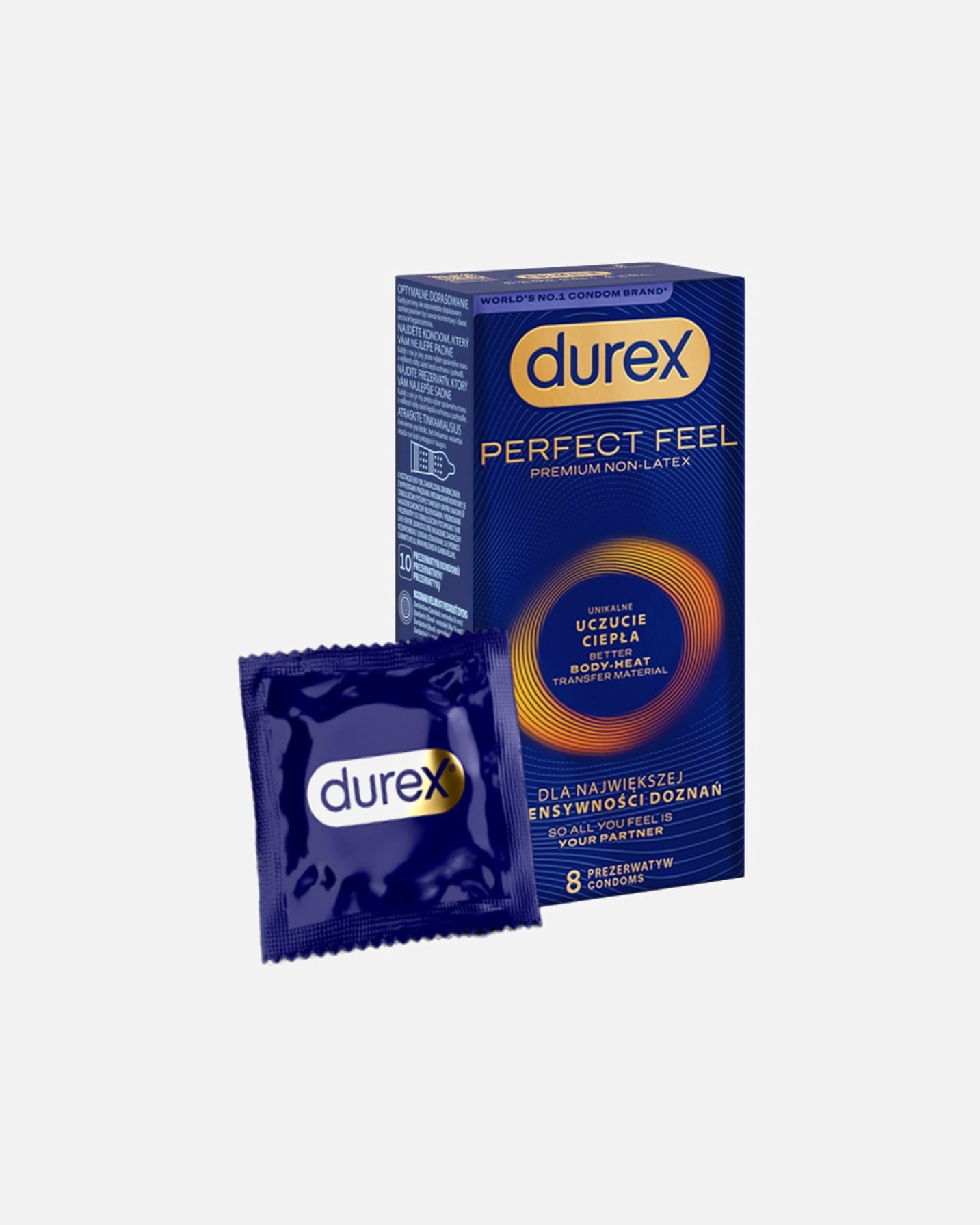 Prezerwatywa dla Mężczyzna Durex Perfect Feel 8 szt