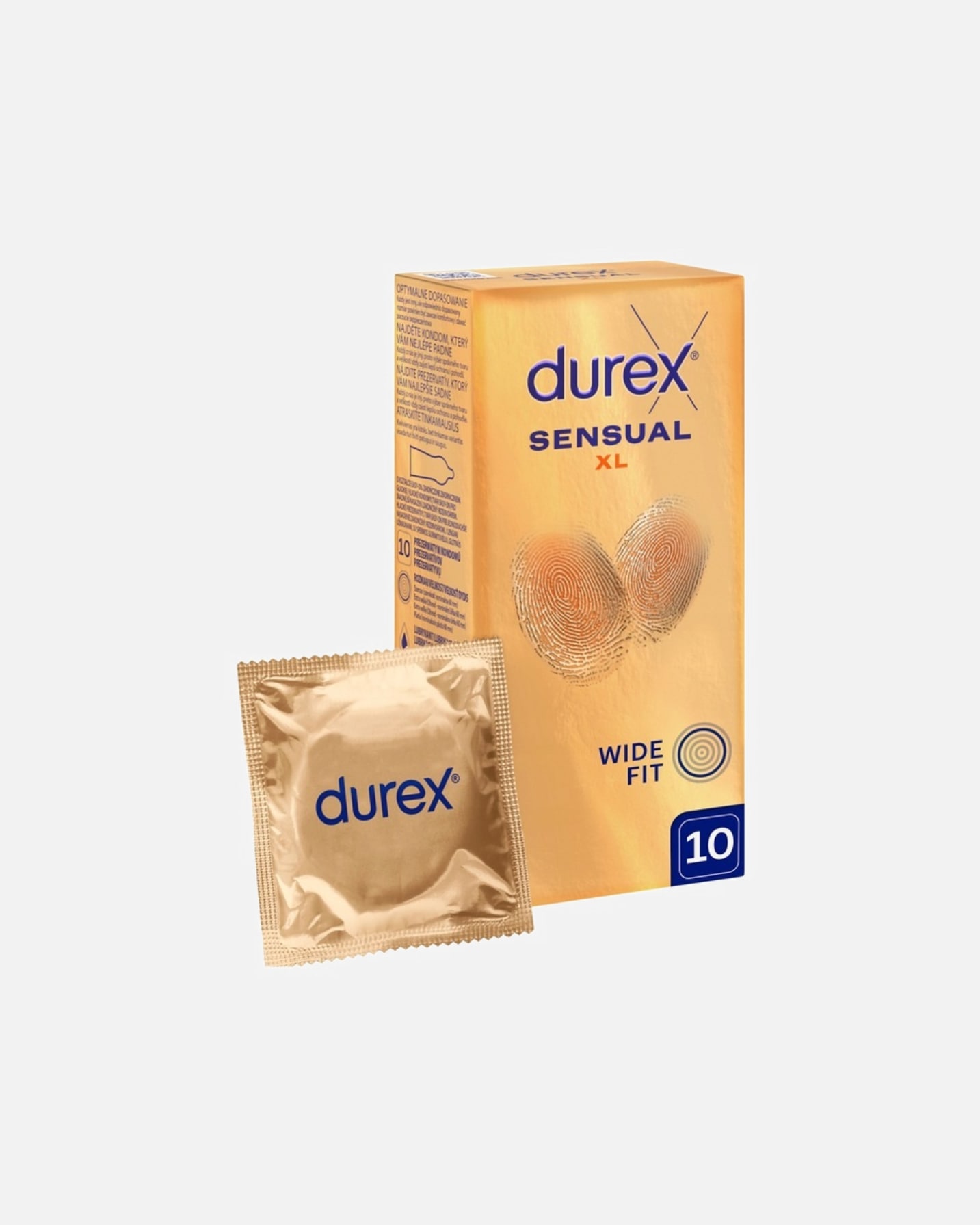 Prezerwatywa dla Mężczyzna Durex Sensual XL 10 szt