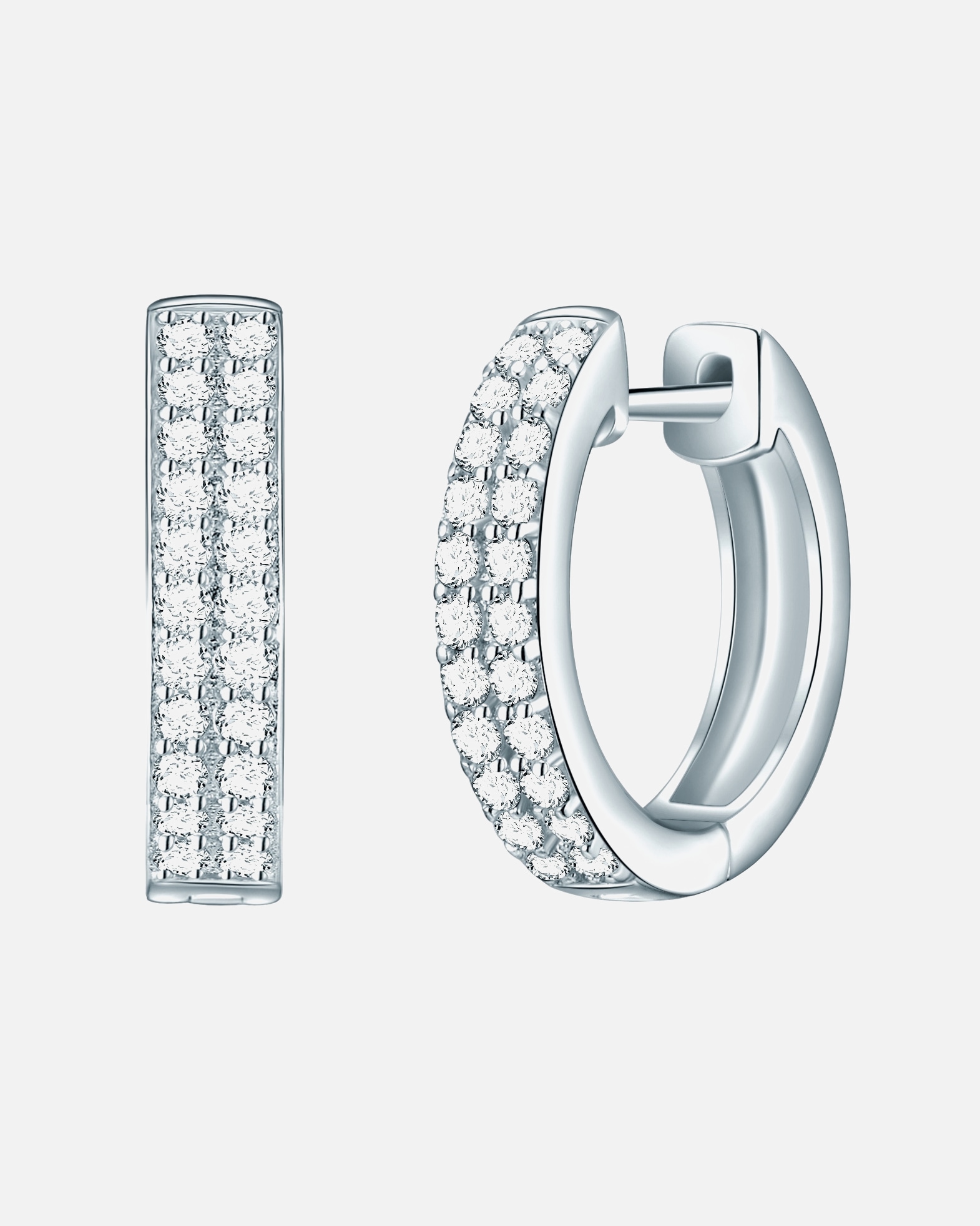 Obrączki dla Kobieta Rafaela Donata Srebrne kolczyki kreole srebro wysokiej próby Cyrkonia srebrny 13,8 mm