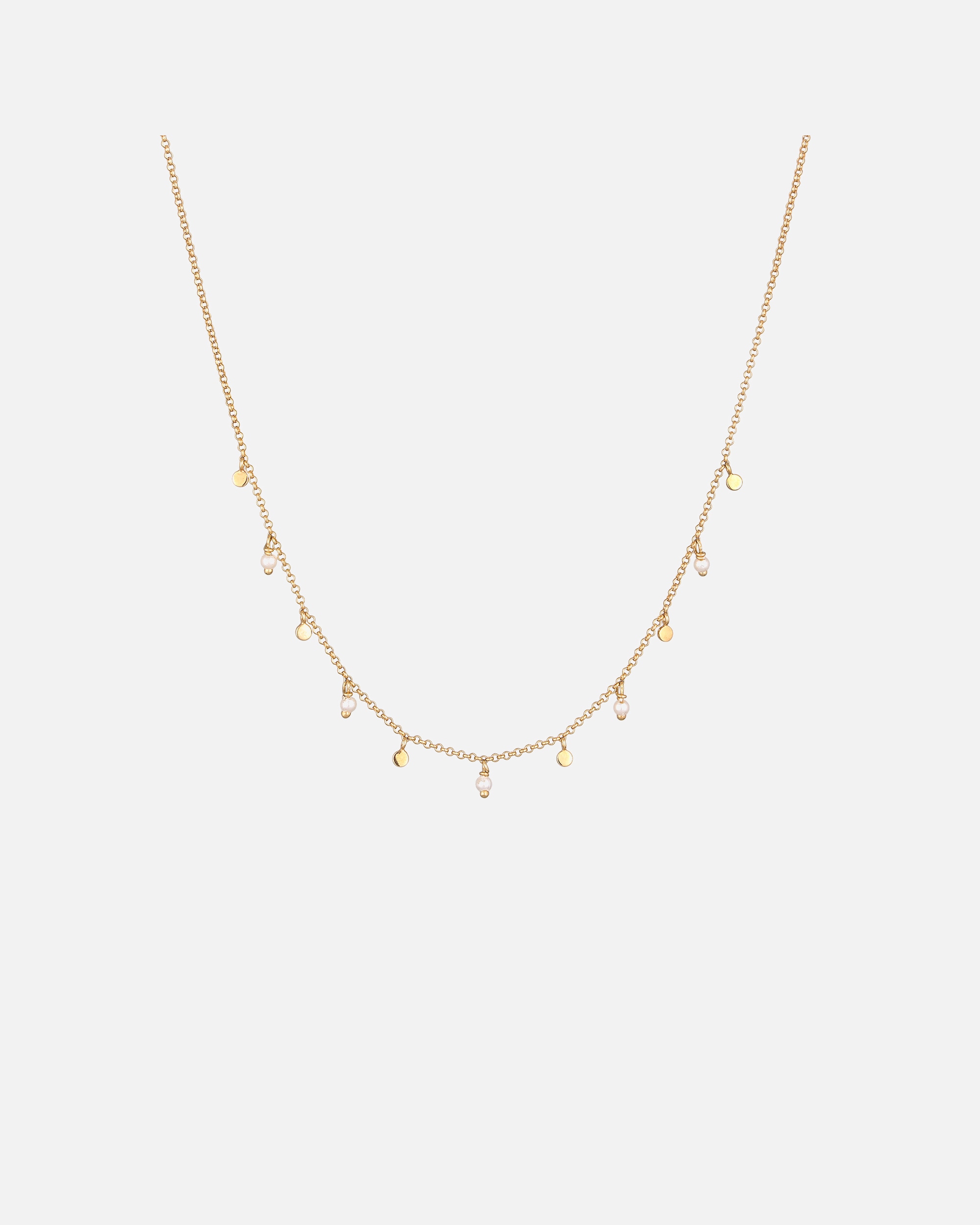 Naszyjnik dla Kobieta Elli Damski elegancki wisiorek z perłami wykonany z pozłacanego srebra 925 Sterling Silver 45