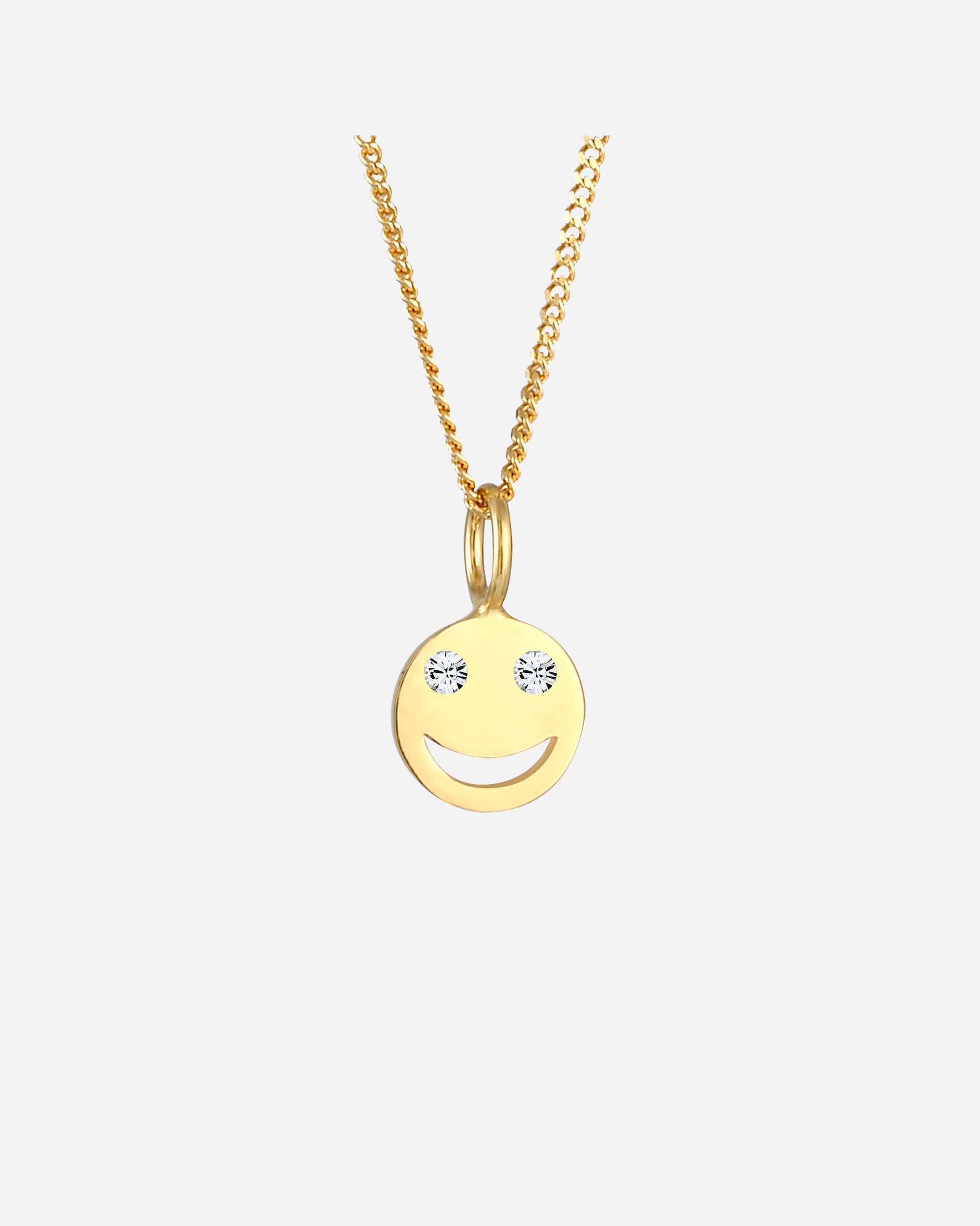 Naszyjnik dla Kobieta Elli Damski wisiorek z smiling face z kryształami w srebrze próby 925 sterling silver 55