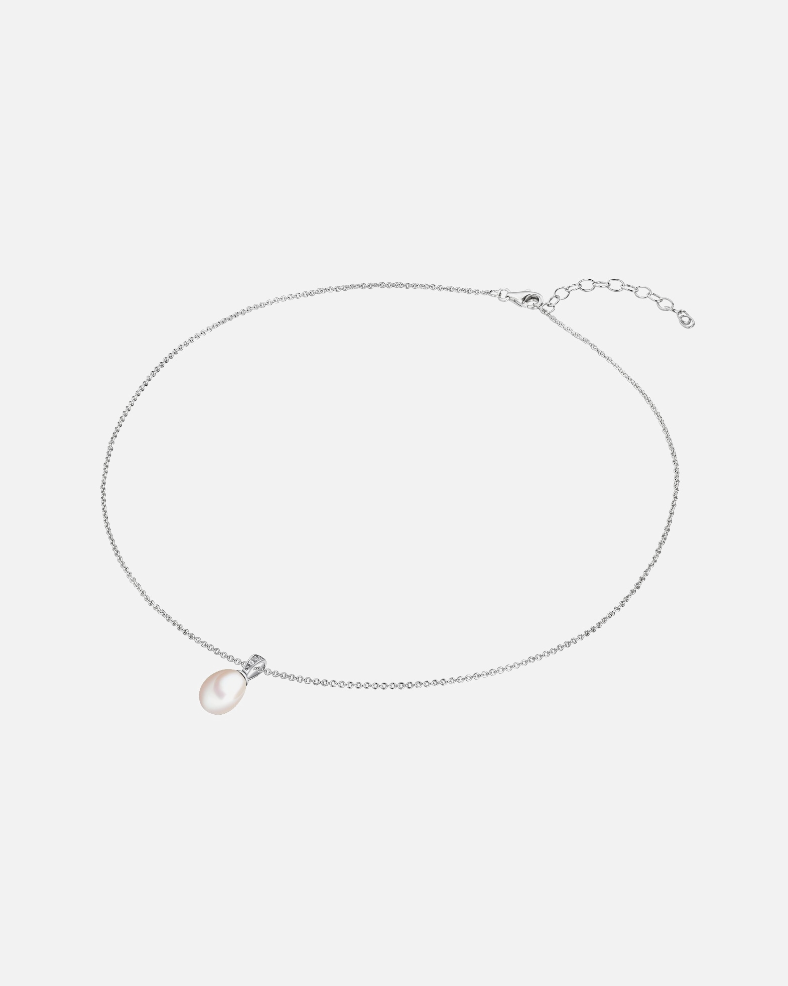 Naszyjnik dla Kobieta Lulu & Jane Srebro wysokiej pr óby Brylant Perła hodowlana słodkowodna 45 cm + 5 cm