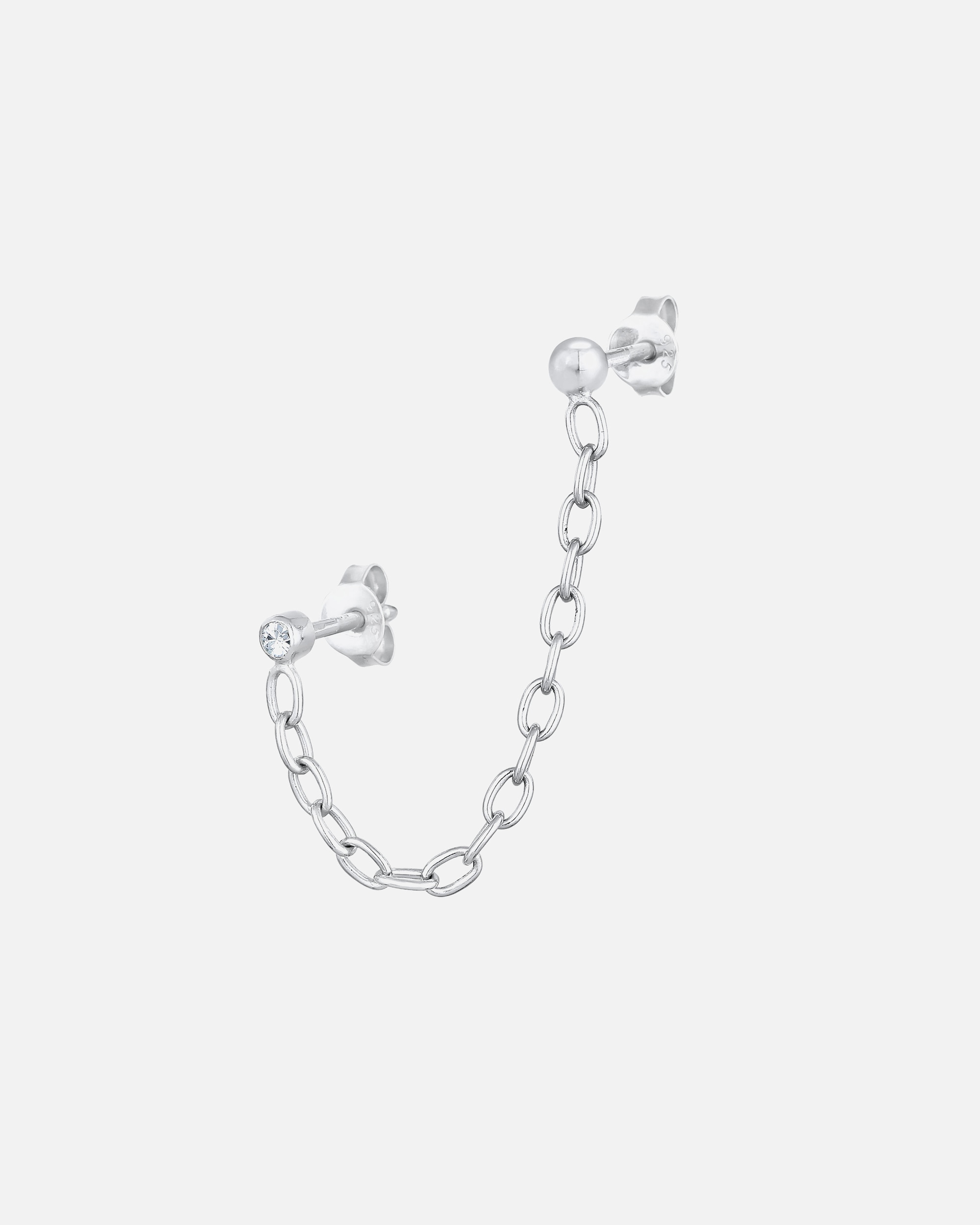 Kolczyki dla Kobieta Elli Damski łańcuszek z kryształkami ze srebra próby 925 silberfarben