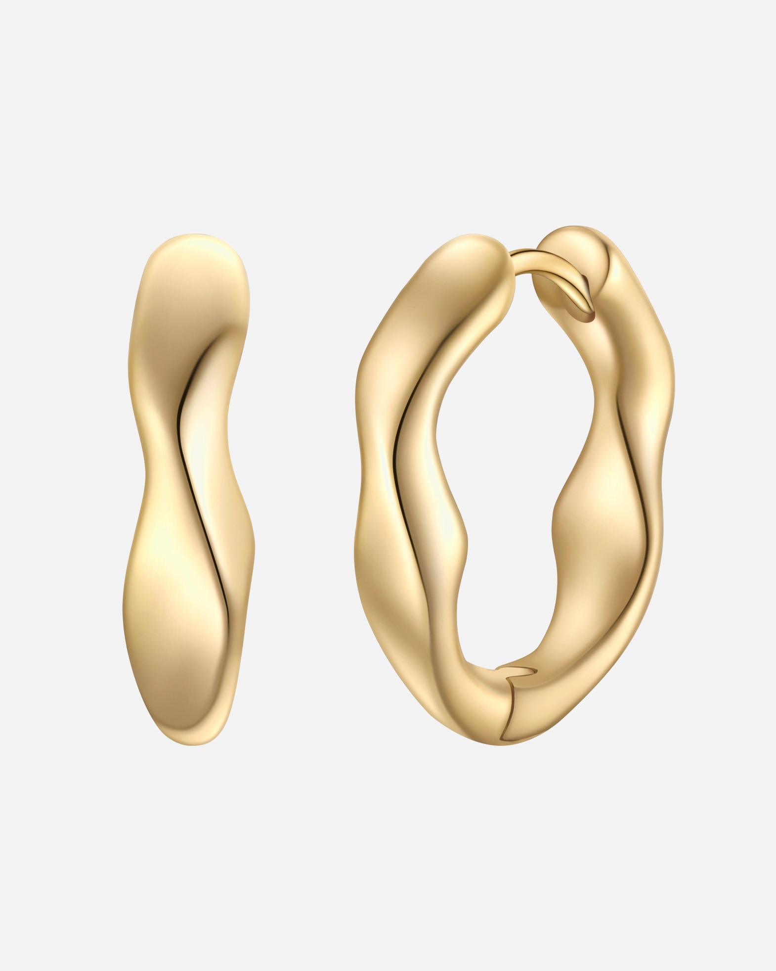 Obrączki dla Kobieta Glanzstücke München Kolczyki kola ze srebra próby 925 w kolorze zlotym 17,2 mm