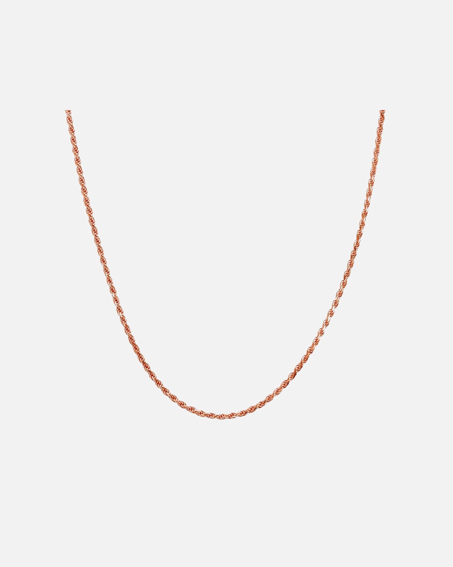 Naszyjnik dla Kobieta Łańcuszek z Srebro wysokiej próby w Różowy złoty 45 cm