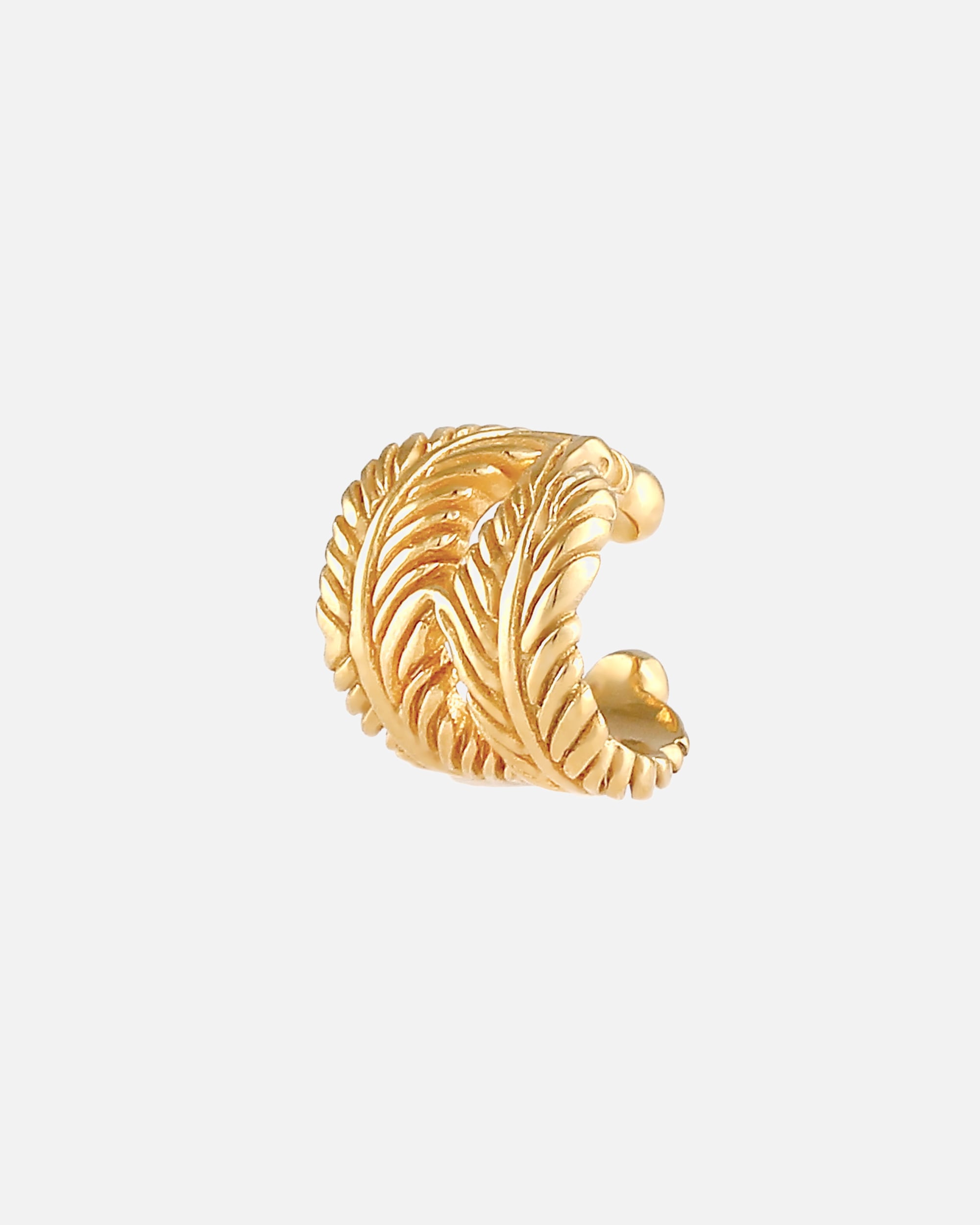 Kolczyki dla Kobieta Elli Damska nausznica pojedyncza pióro Boho Look Trend Blogger srebro 925 Sterling Silver goldfarben