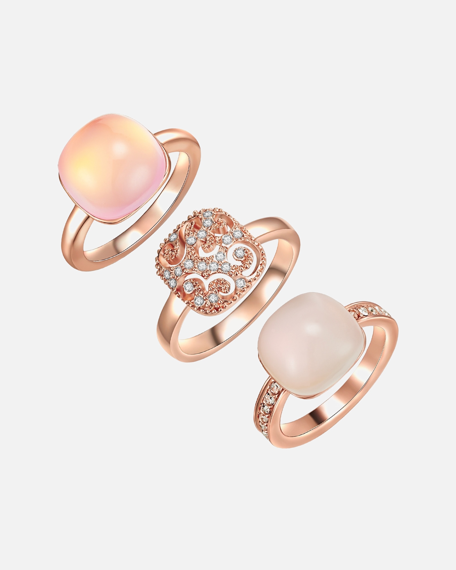 Pierścionek dla Kobieta Lulu & Jane Stop metali Zdobienie kryształkami Swarovski® 50