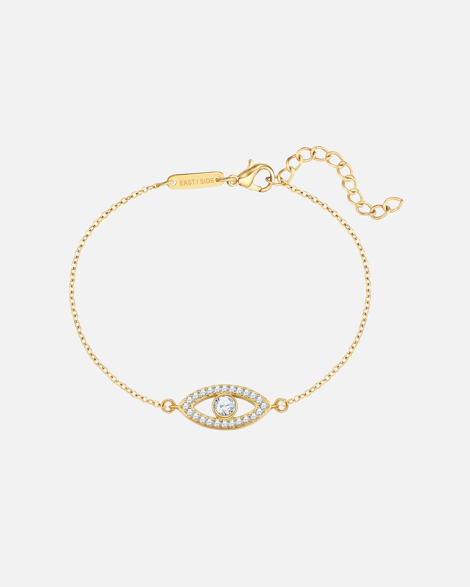 Bransoletka dla Kobieta Bransoletka Wszechwidzace oko Stal nierdzewna Żółte złoto 17,0 cm Basislänge + 3,0 cm Verlängerung