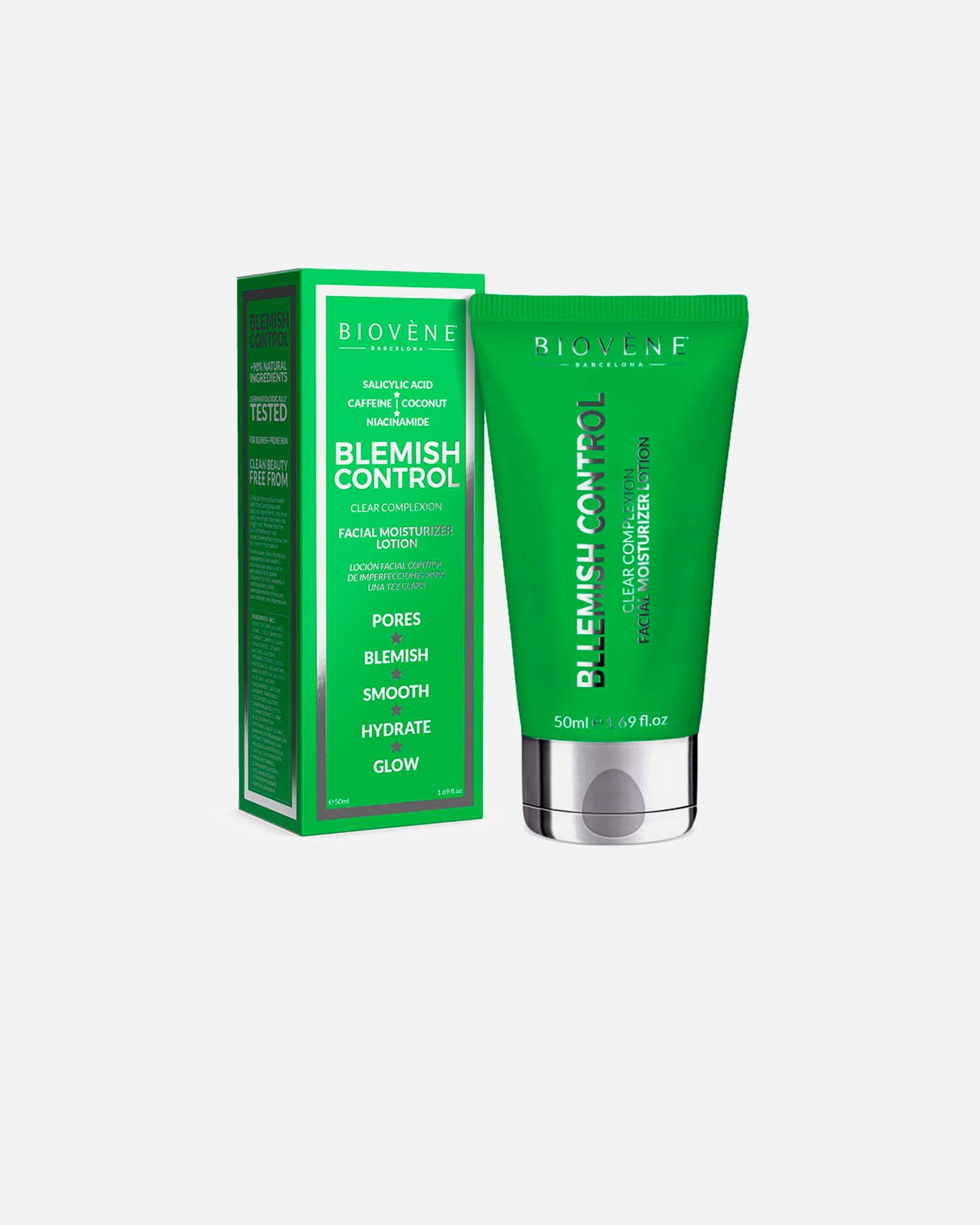 Pielęgnacja przeciw plamom pigmentowym dla Kobieta Biovène BLEMISH CONTROL – krem nawilżający do twarzy o działaniu rozjaśniającym 50 ml
