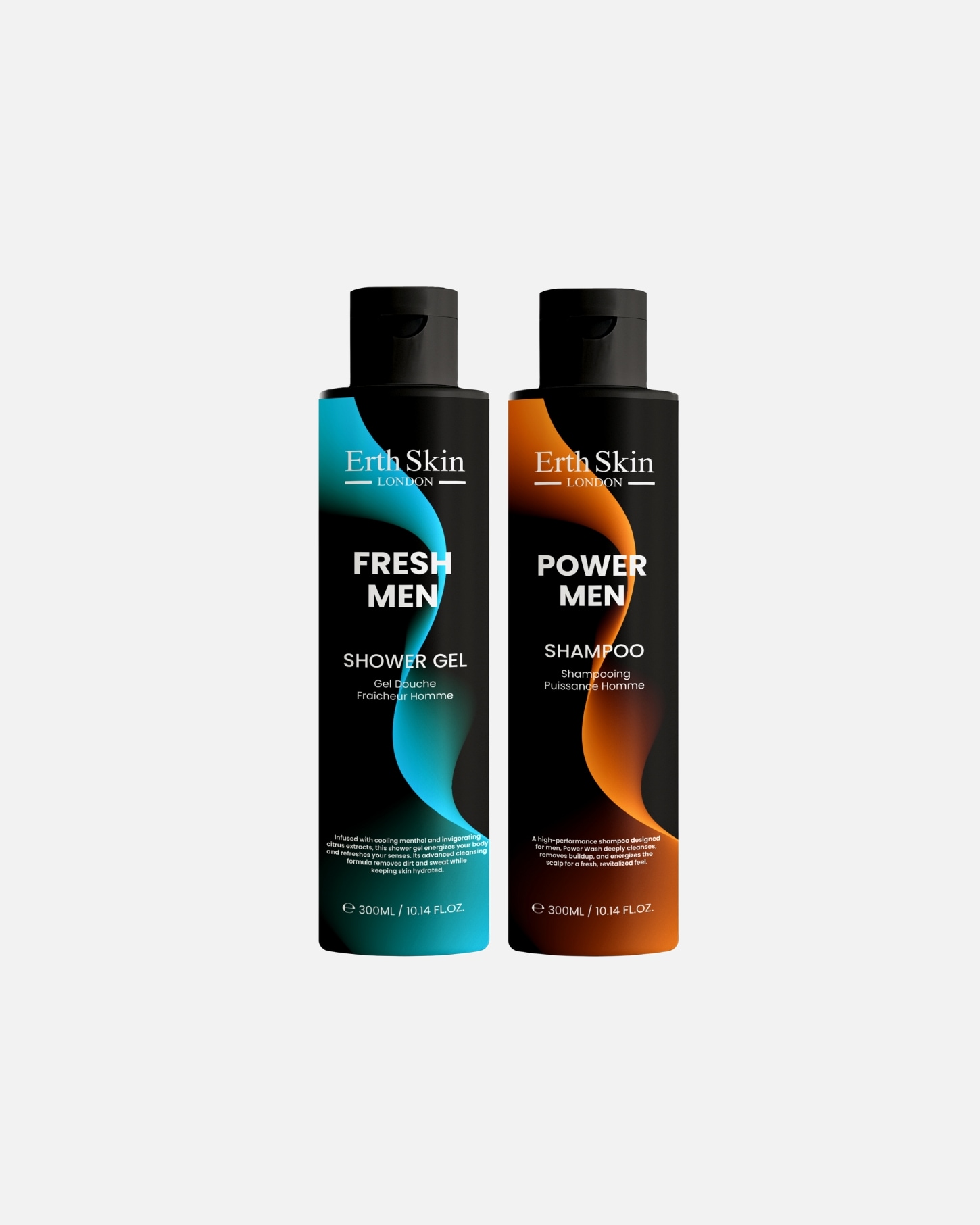 Zestaw pod prysznic dla Unisex ErthSkin London Zestaw do pielęgnacji dla mężczyzn: żel pod prysznic + szampon 1 sztukaka