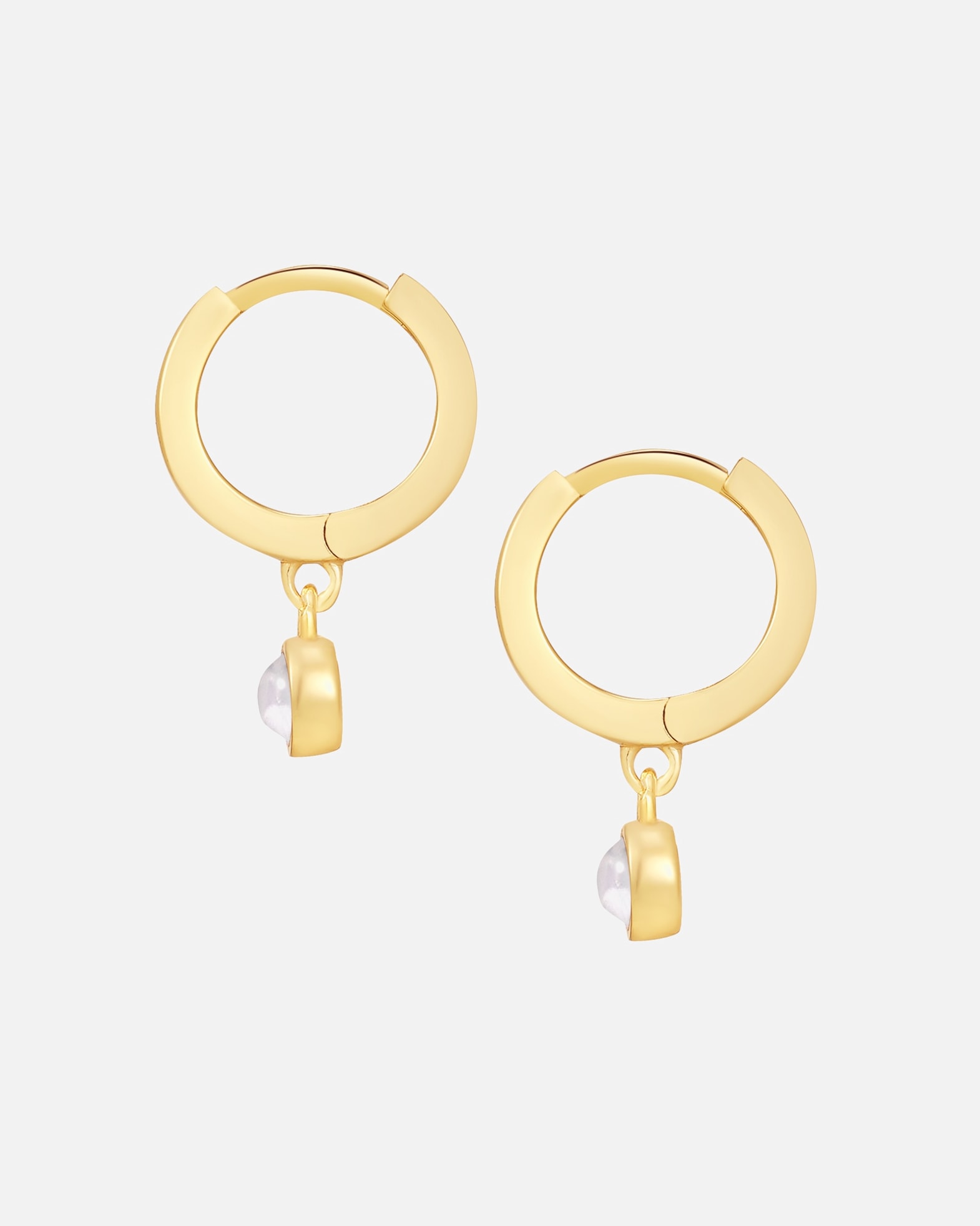 Obrączki dla Kobieta Glanzstücke München Kolczyki z Srebro wysokiej próby w Żółte złoto 16,6 mm