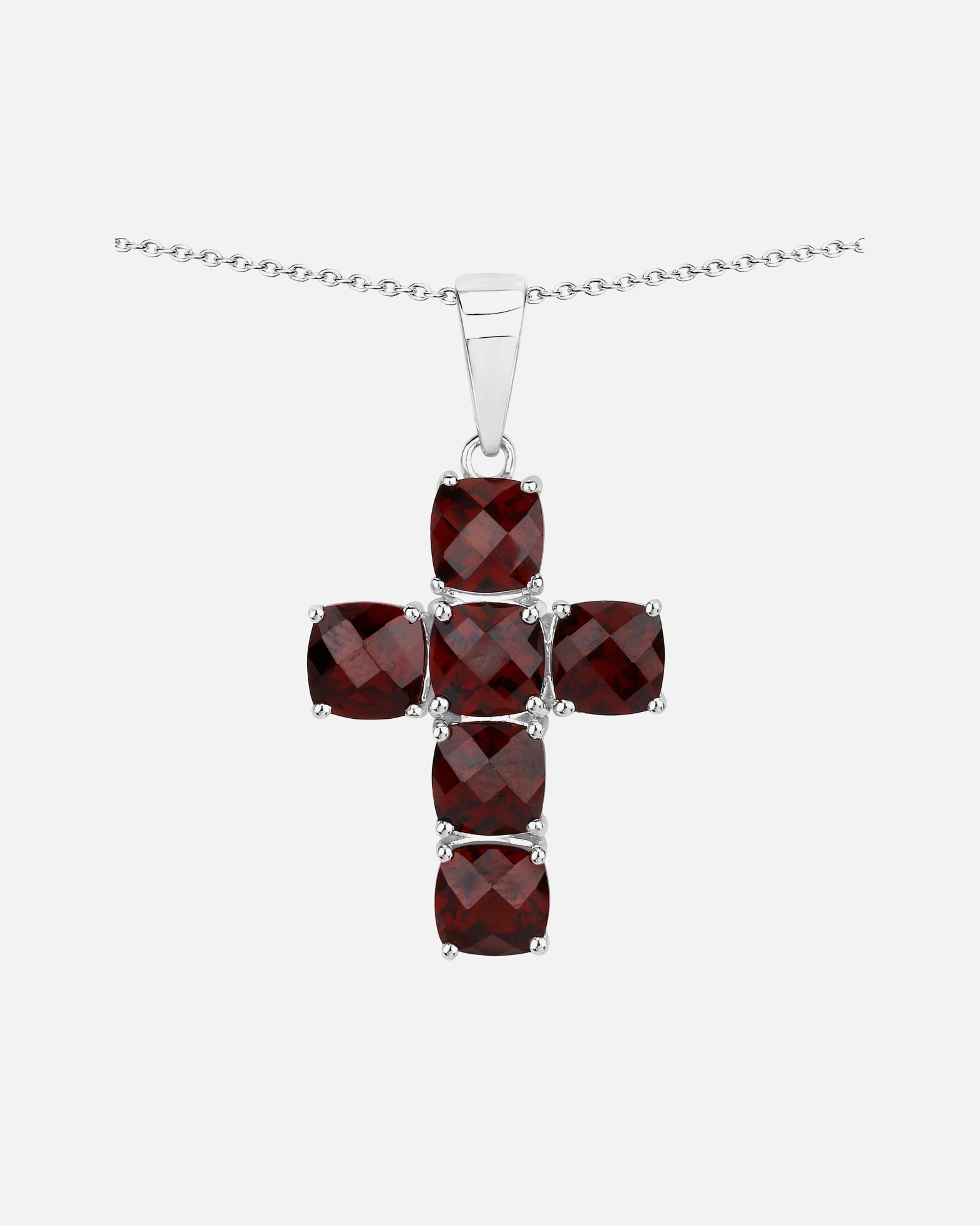 Naszyjnik dla Kobieta Łańcuszek Krzyżyk Srebro wysokiej próby Srebrny 45cm