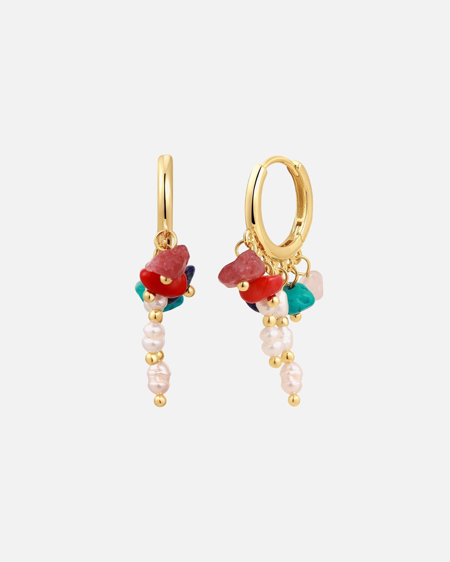 Kolczyki dla Kobieta Yokoamii Kolczyki Mosiadz Żółte złoto 35,3 mm