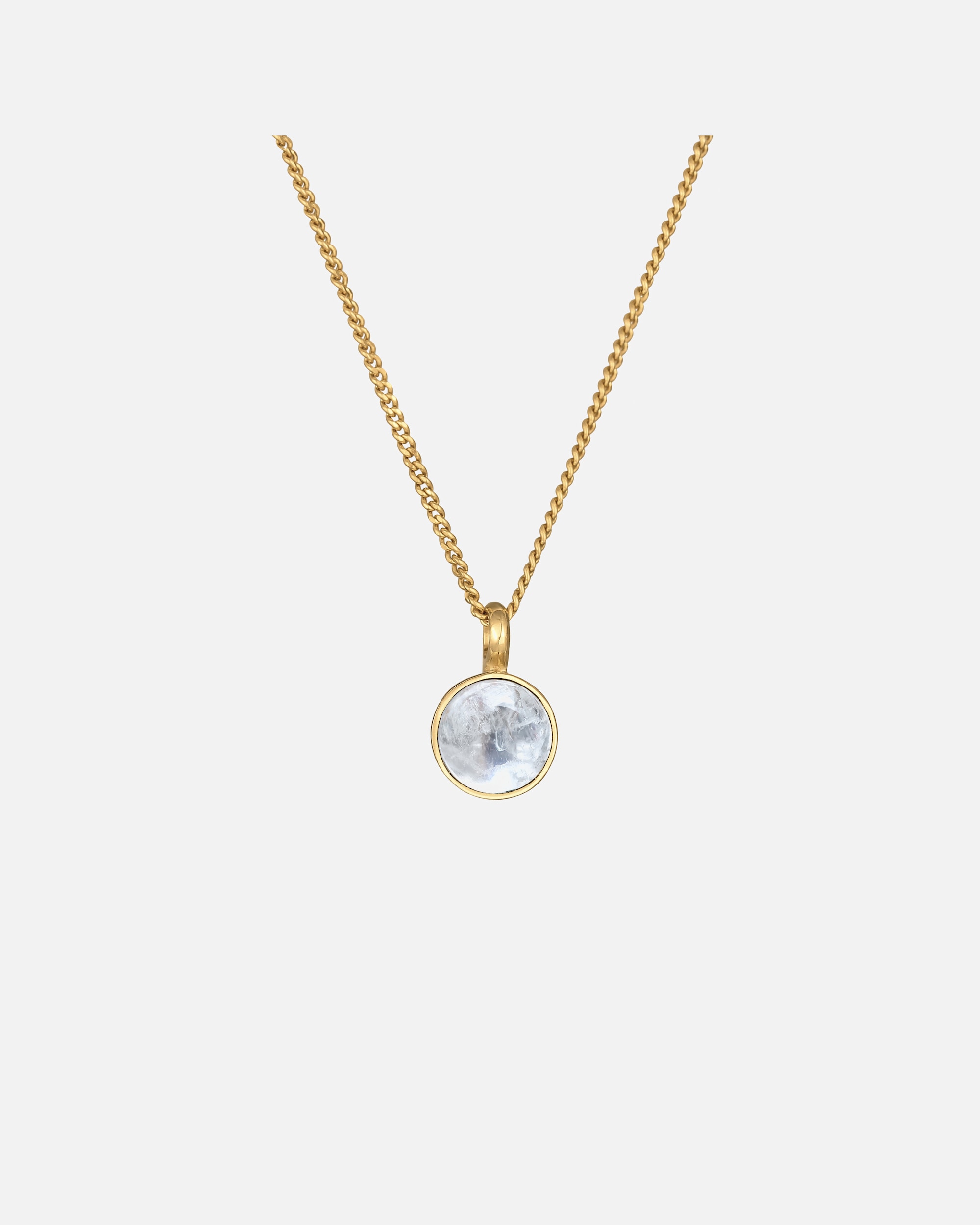 Naszyjnik dla Kobieta Elli PREMIUM Damski wisiorek pasjans Classic z kamieniem księżycowym w srebrze próby 925 goldfarben