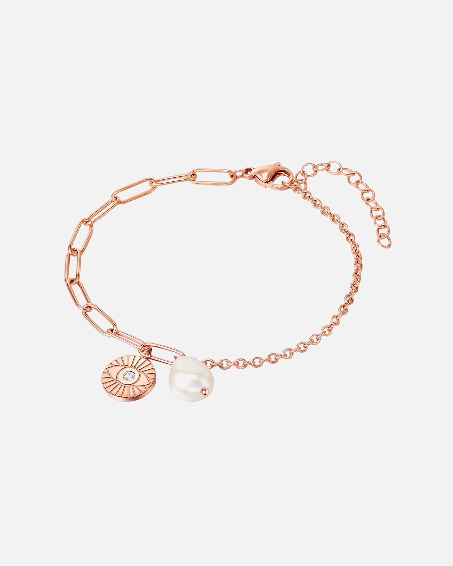 Bransoletka dla Kobieta Stal nierdzewna Preciosa Perła hodowlana słodkowodna 17,0 cm Basislänge + 3,0 cm Verlängerung