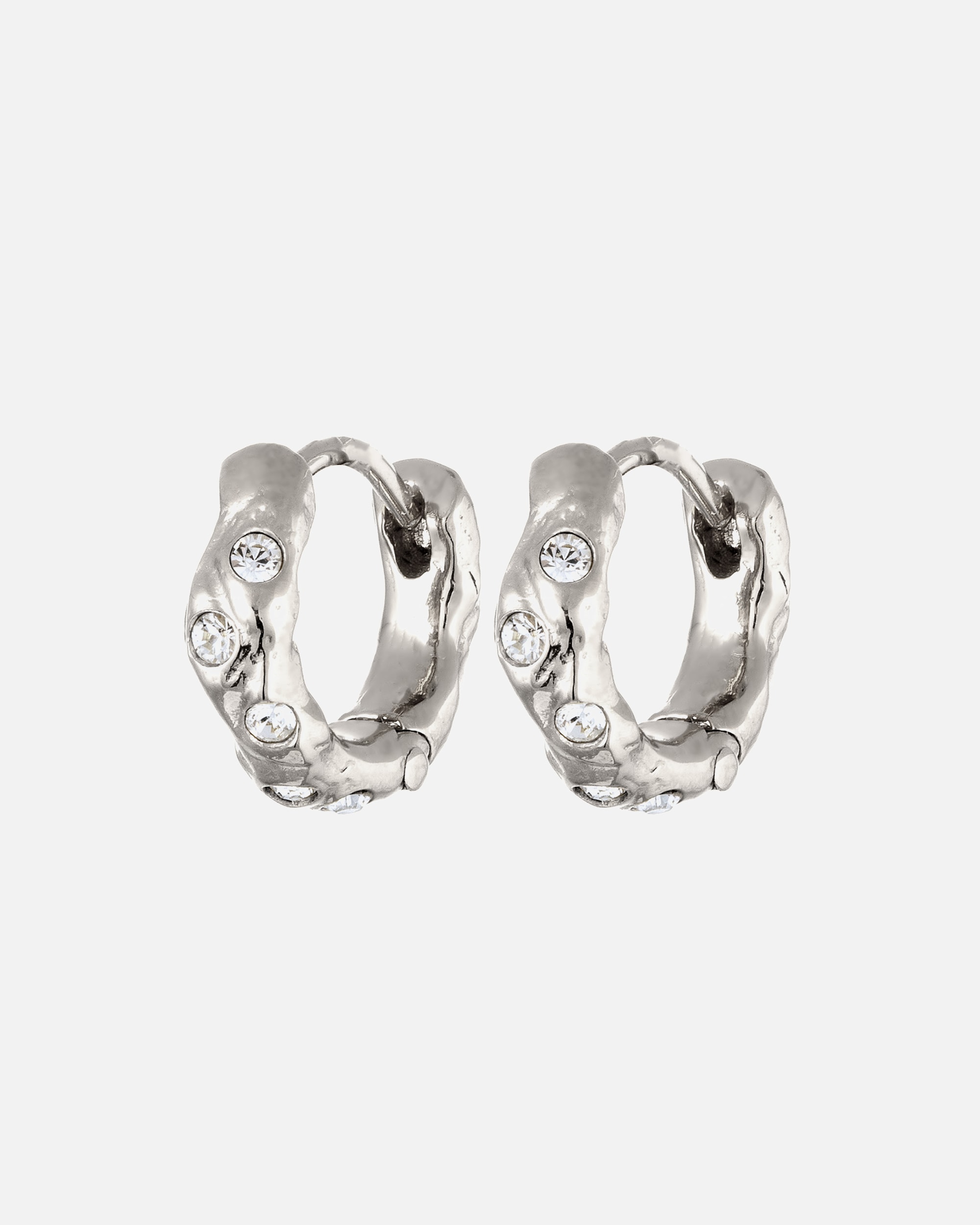 Kolczyki dla Kobieta Elli Kolczyki Creole Damski Kryształami Szklanymi Szlif Xilion Biały 925 Sterling Silver silberfarben