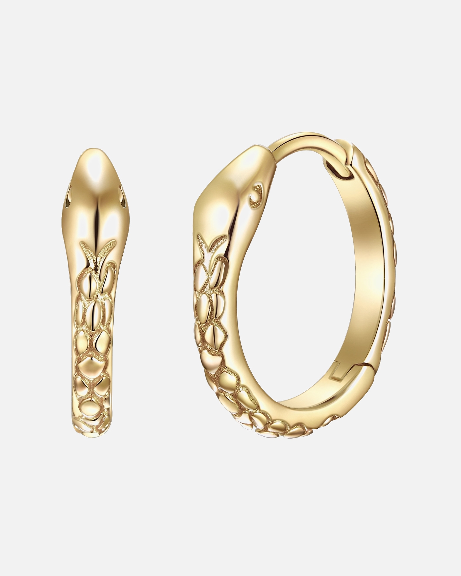 Kolczyki dla Kobieta Srebrne kolczyki kreole srebro wysokiej próby żółte złoto 13,7 mm